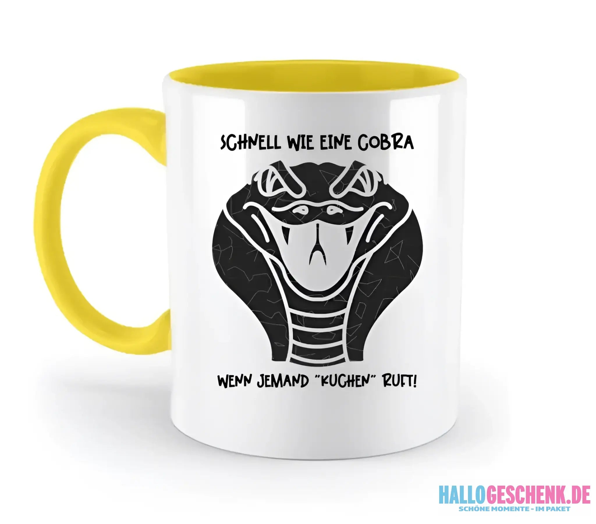 Echte Sternenkarte als Cobra + Text • zweifarbige Tasse • Exklusivdesign • personalisiert - zweifarbige Tasse