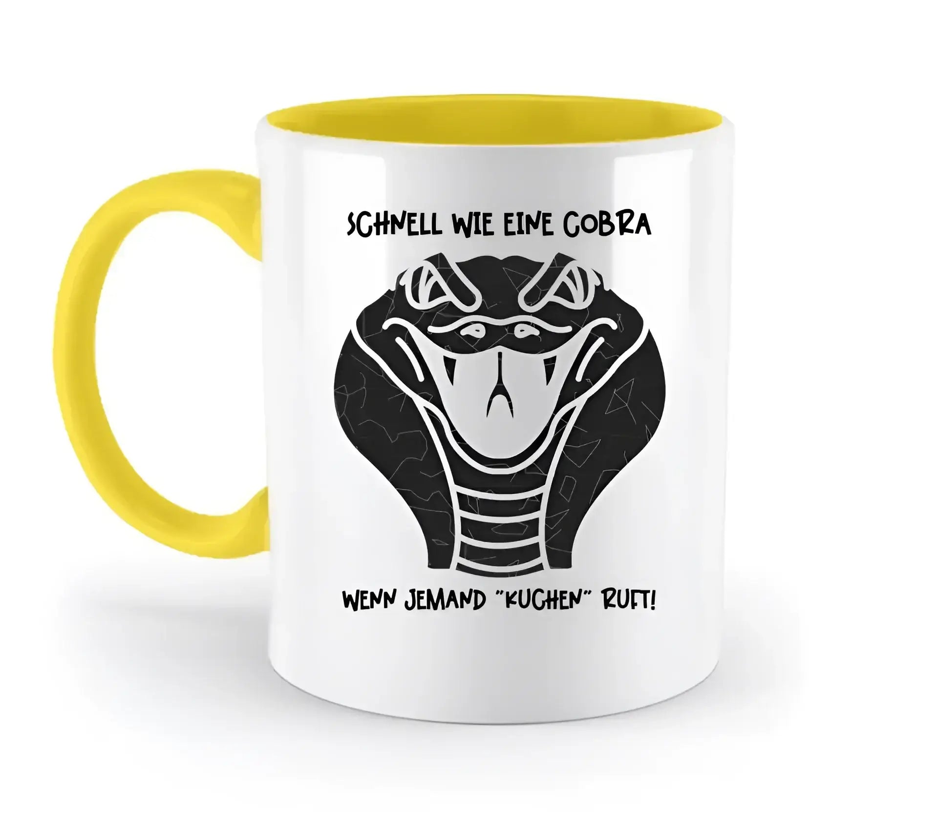 Echte Sternenkarte als Cobra + Text • zweifarbige Tasse • Exklusivdesign • personalisiert - zweifarbige Tasse