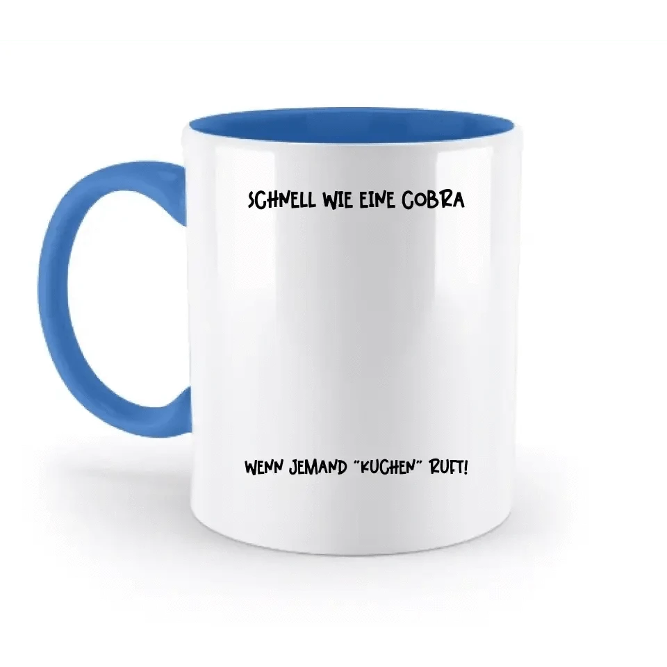 Echte Sternenkarte als Cobra + Text • zweifarbige Tasse • Exklusivdesign • personalisiert