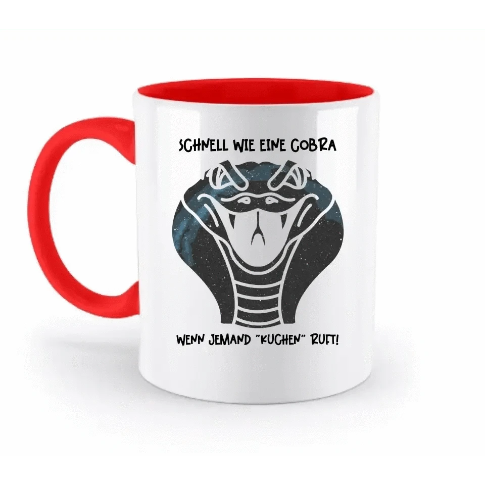 Echte Sternenkarte als Cobra + Text • zweifarbige Tasse • Exklusivdesign • personalisiert