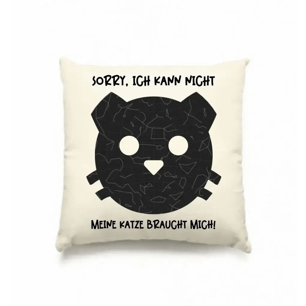 Echte Sternenkarte als Katze + Text • Kissen 40x40 cm • personalisiert