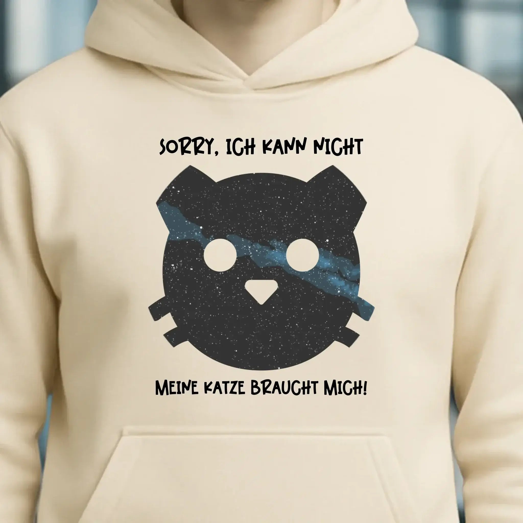 Echte Sternenkarte als Katze + Text • Unisex Premium Hoodie XS-5XL aus Bio-Baumwolle für Damen & Herren • Exklusivdesign • personalisiert
