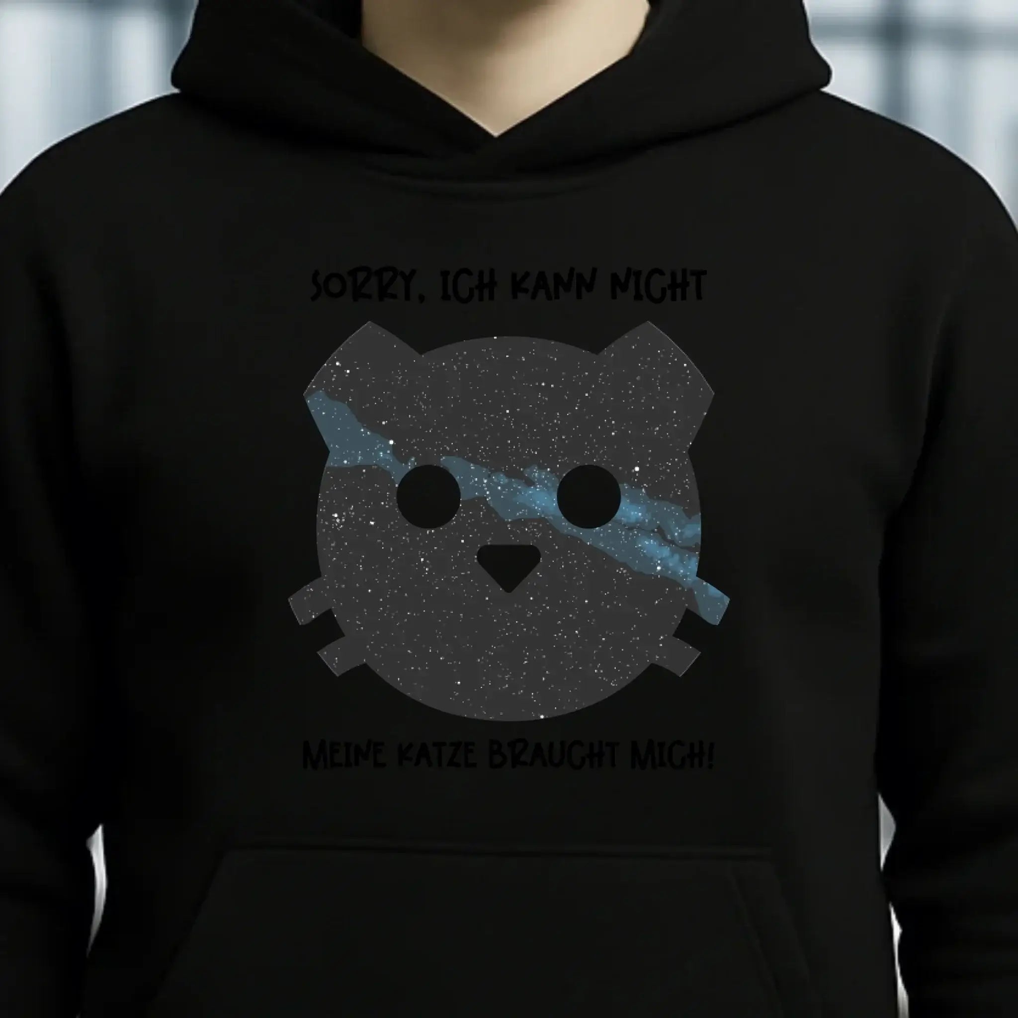 Echte Sternenkarte als Katze + Text • Unisex Premium Hoodie XS-5XL aus Bio-Baumwolle für Damen & Herren • Exklusivdesign • personalisiert