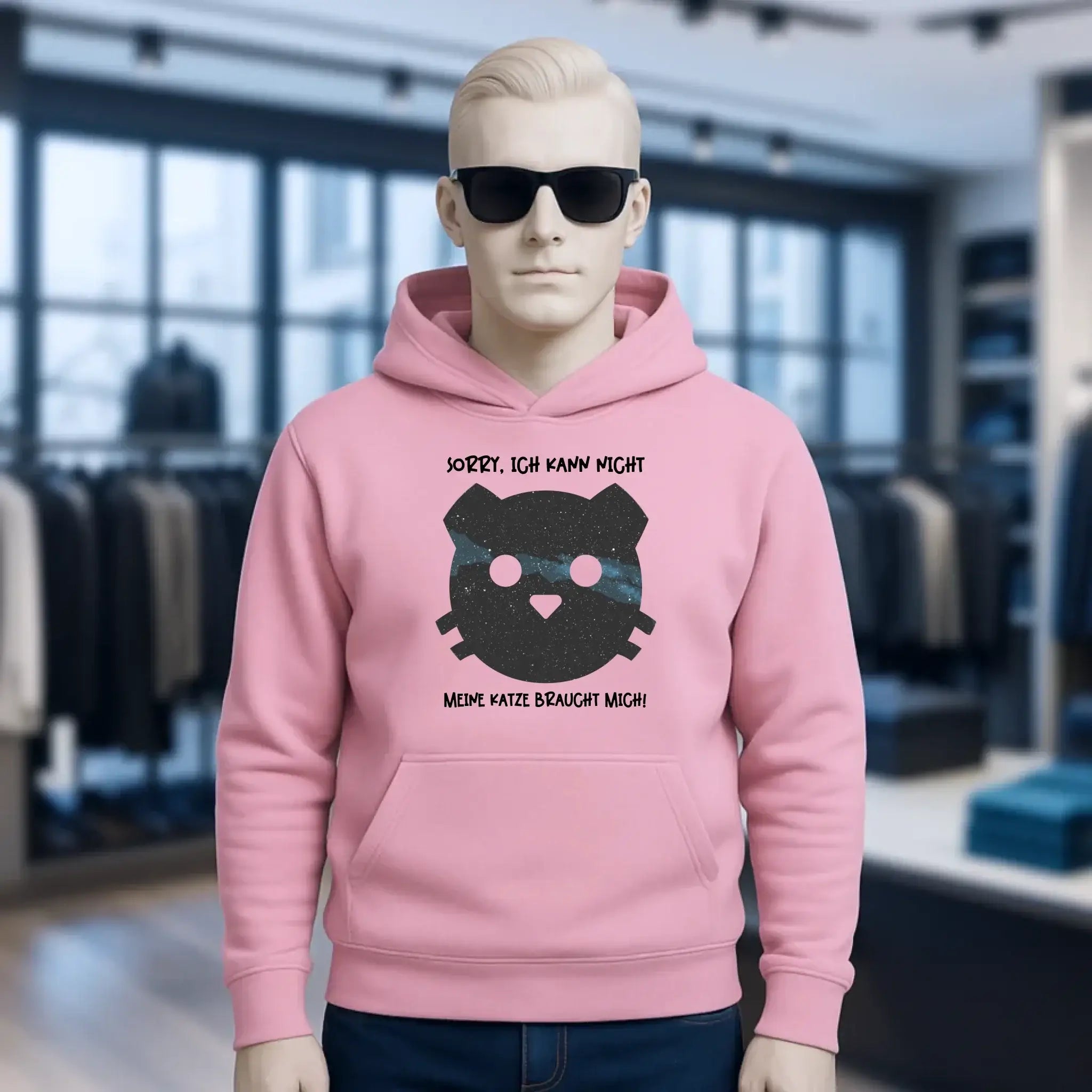 Echte Sternenkarte als Katze + Text • Unisex Premium Hoodie XS-5XL aus Bio-Baumwolle für Damen & Herren • Exklusivdesign • personalisiert
