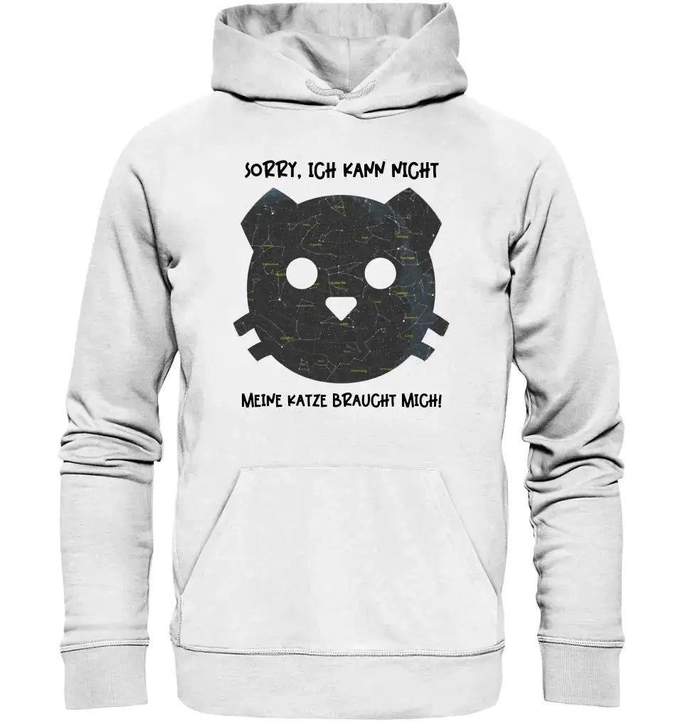 Echte Sternenkarte als Katze + Text • Unisex Premium Hoodie XS-5XL aus Bio-Baumwolle für Damen & Herren • Exklusivdesign • personalisiert