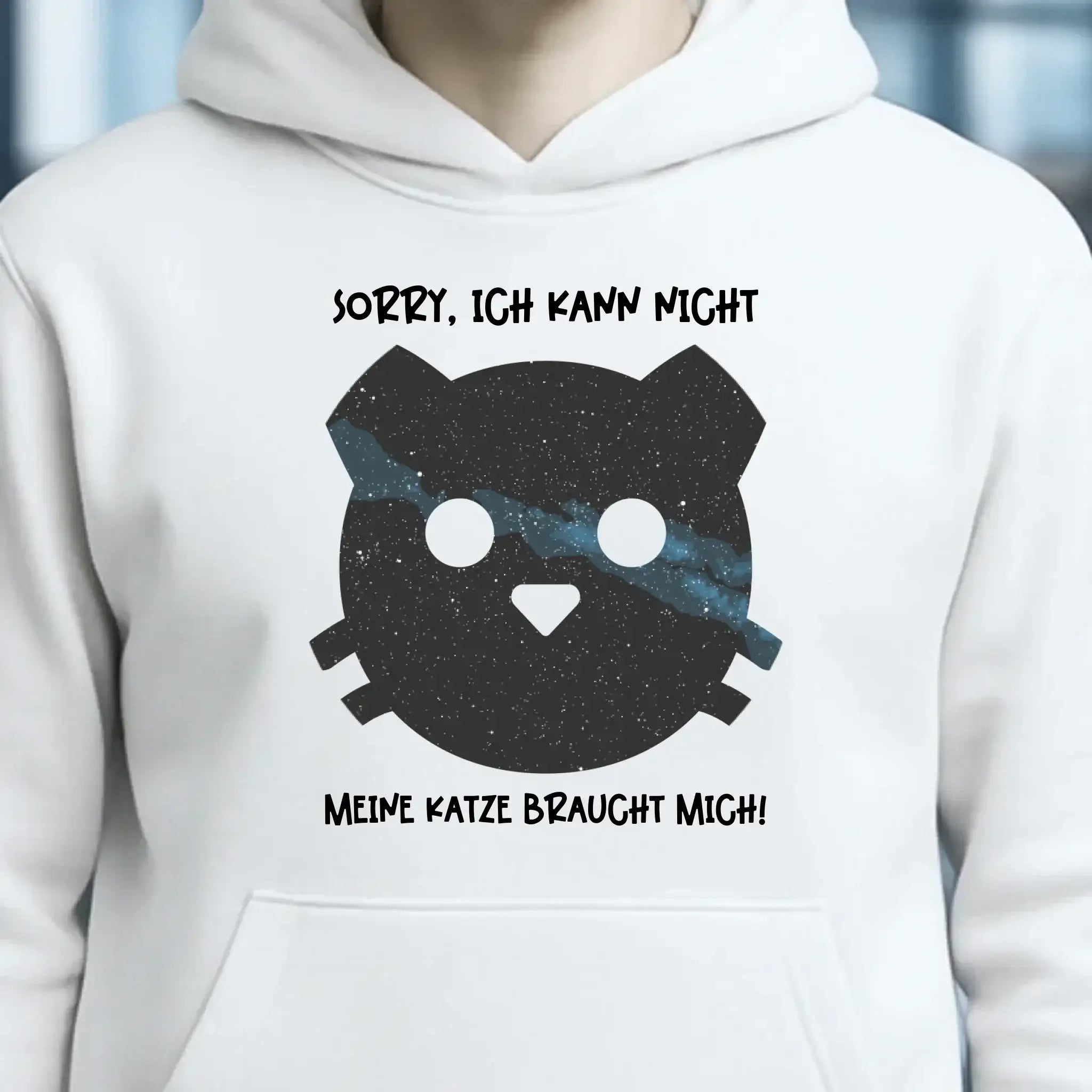 Echte Sternenkarte als Katze + Text • Unisex Premium Hoodie XS-5XL aus Bio-Baumwolle für Damen & Herren • Exklusivdesign • personalisiert
