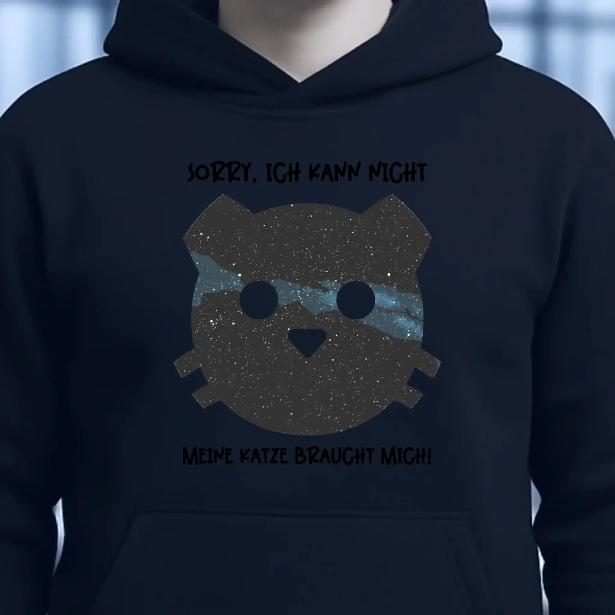 Echte Sternenkarte als Katze + Text • Unisex Premium Hoodie XS-5XL aus Bio-Baumwolle für Damen & Herren • Exklusivdesign • personalisiert