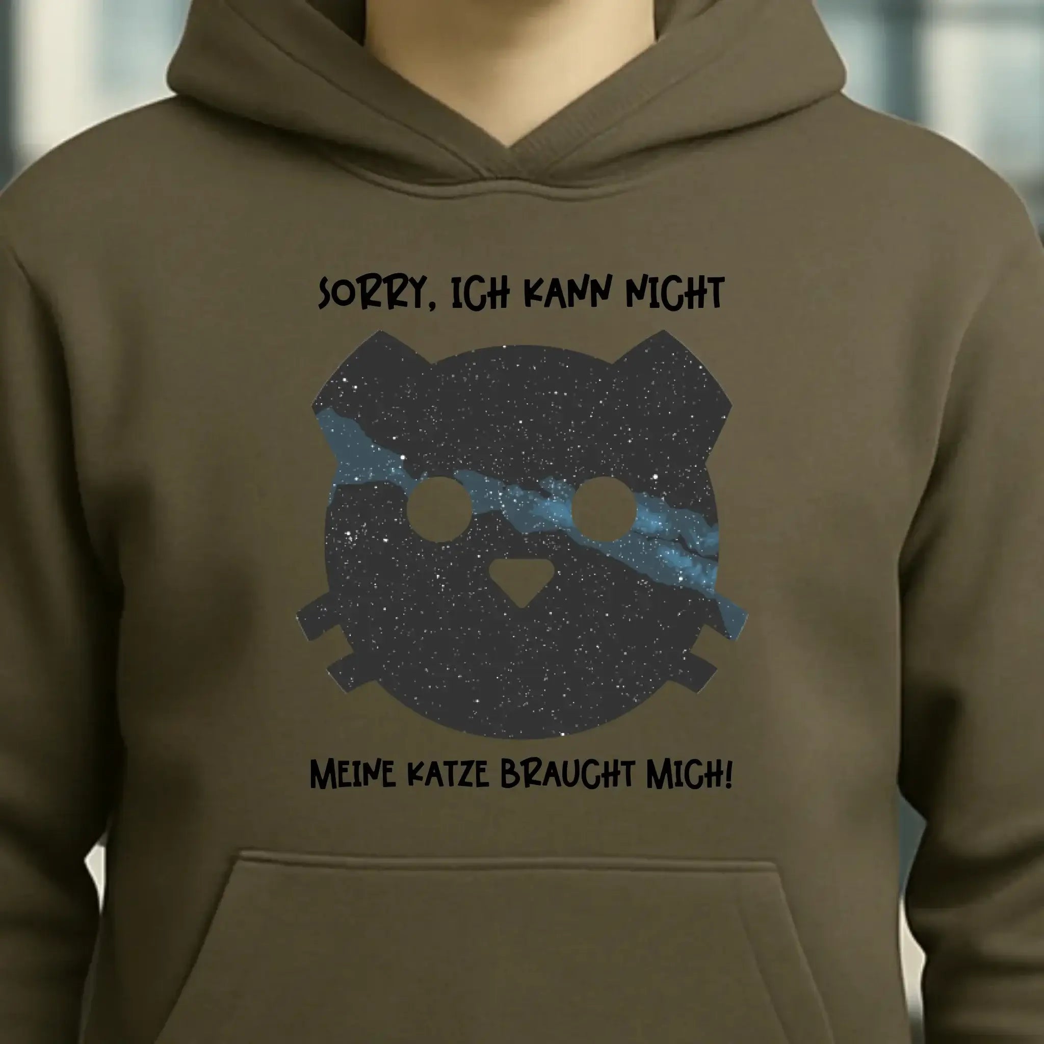 Echte Sternenkarte als Katze + Text • Unisex Premium Hoodie XS-5XL aus Bio-Baumwolle für Damen & Herren • Exklusivdesign • personalisiert