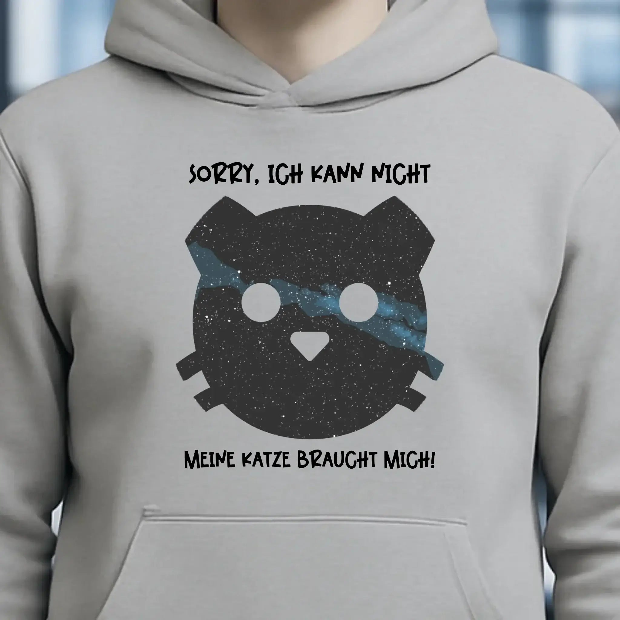 Echte Sternenkarte als Katze + Text • Unisex Premium Hoodie XS-5XL aus Bio-Baumwolle für Damen & Herren • Exklusivdesign • personalisiert