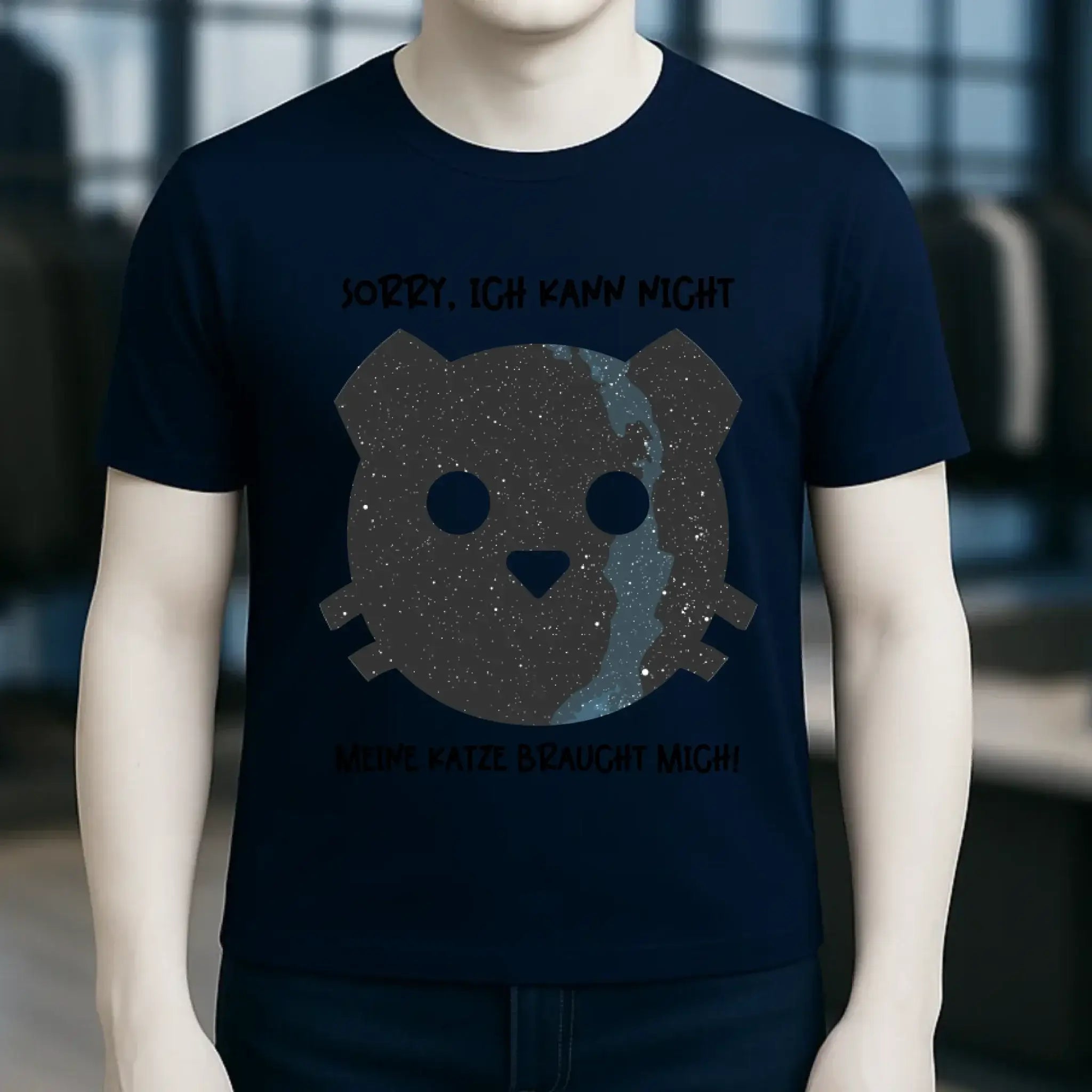 Echte Sternenkarte als Katze + Text • Unisex Premium T-Shirt XS-5XL aus Bio-Baumwolle für Damen & Herren • Exklusivdesign • personalisiert