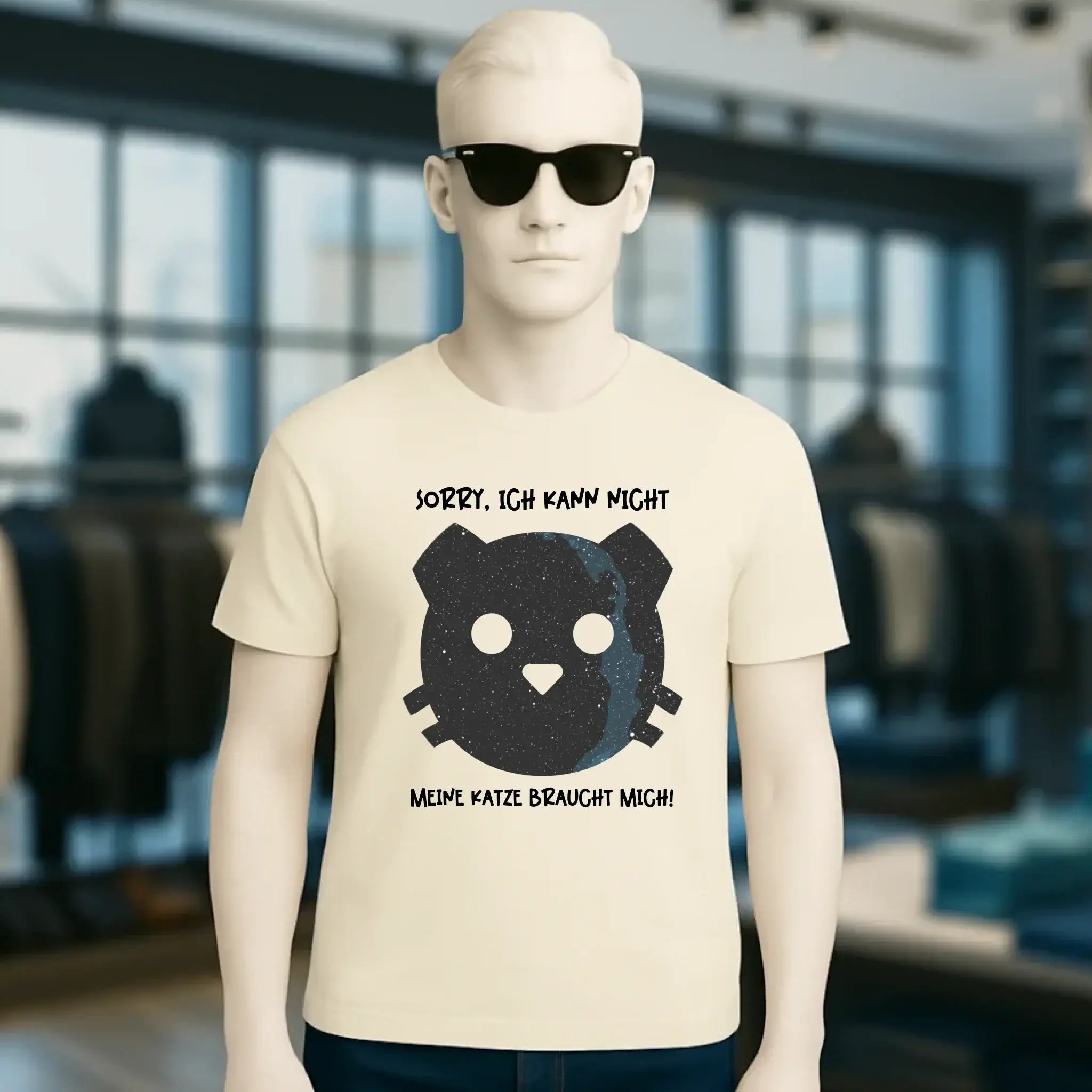 Echte Sternenkarte als Katze + Text • Unisex Premium T-Shirt XS-5XL aus Bio-Baumwolle für Damen & Herren • Exklusivdesign • personalisiert