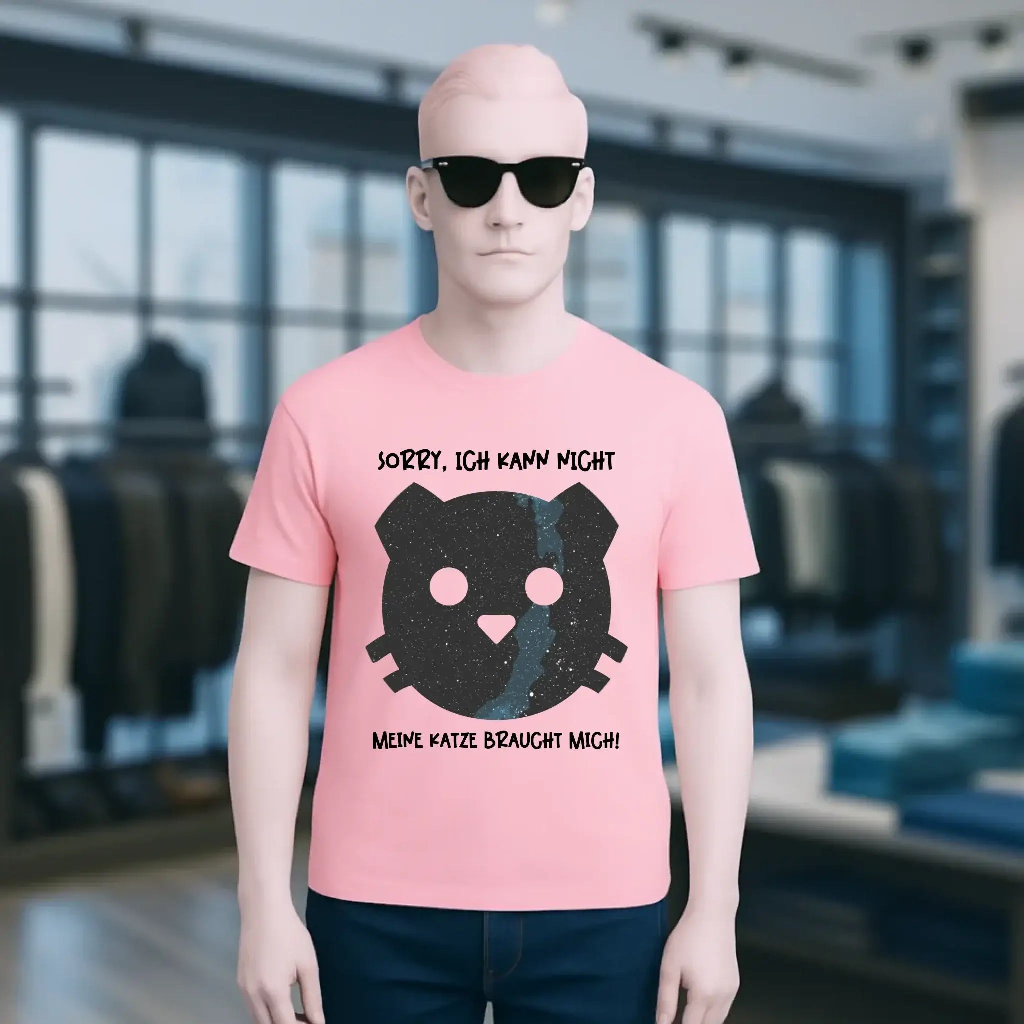 Echte Sternenkarte als Katze + Text • Unisex Premium T-Shirt XS-5XL aus Bio-Baumwolle für Damen & Herren • Exklusivdesign • personalisiert