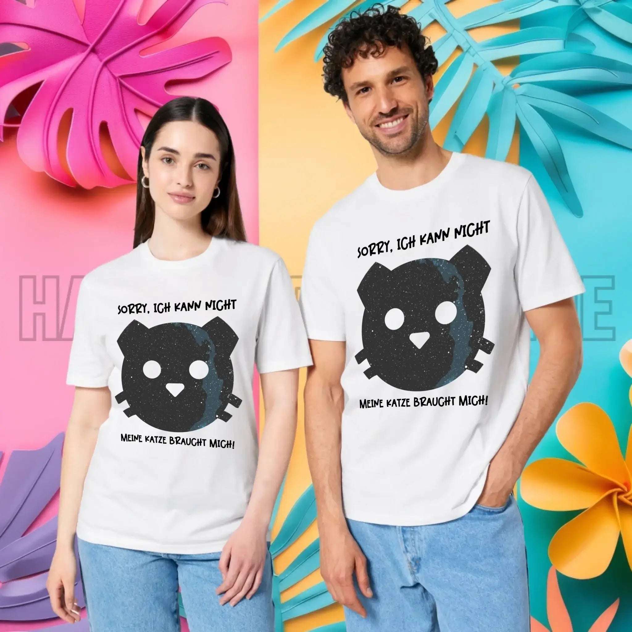 Echte Sternenkarte als Katze + Text • Unisex Premium T-Shirt XS-5XL aus Bio-Baumwolle für Damen & Herren • Exklusivdesign • personalisiert