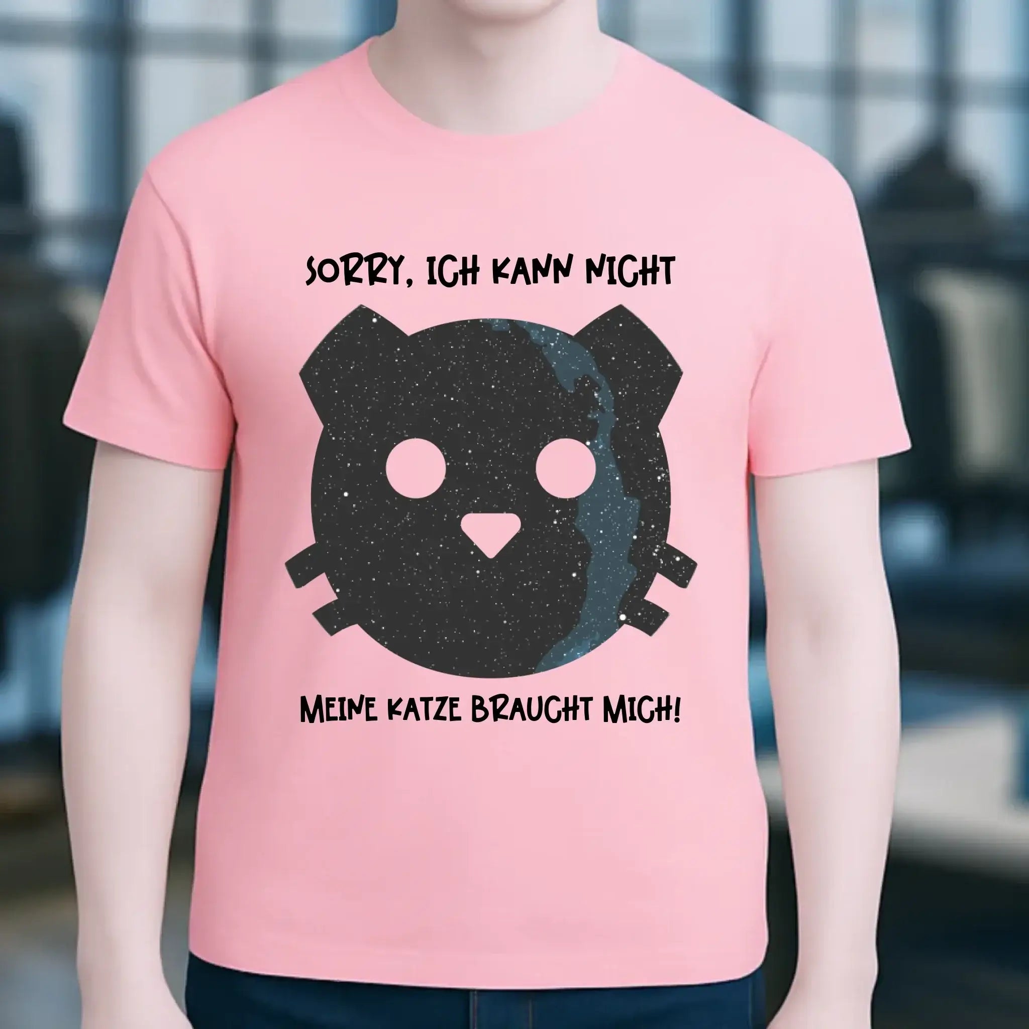 Echte Sternenkarte als Katze + Text • Unisex Premium T-Shirt XS-5XL aus Bio-Baumwolle für Damen & Herren • Exklusivdesign • personalisiert