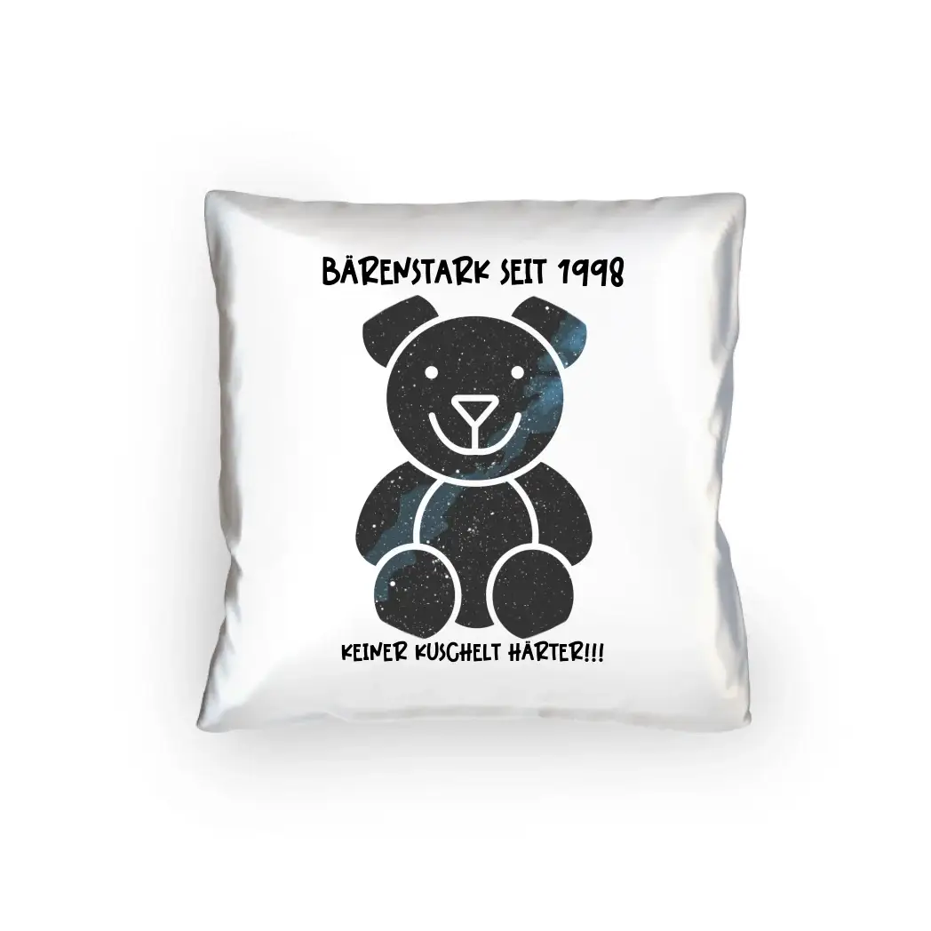 Echte Sternenkarte als Teddybär + Text • Kissen 40x40 cm • personalisiert
