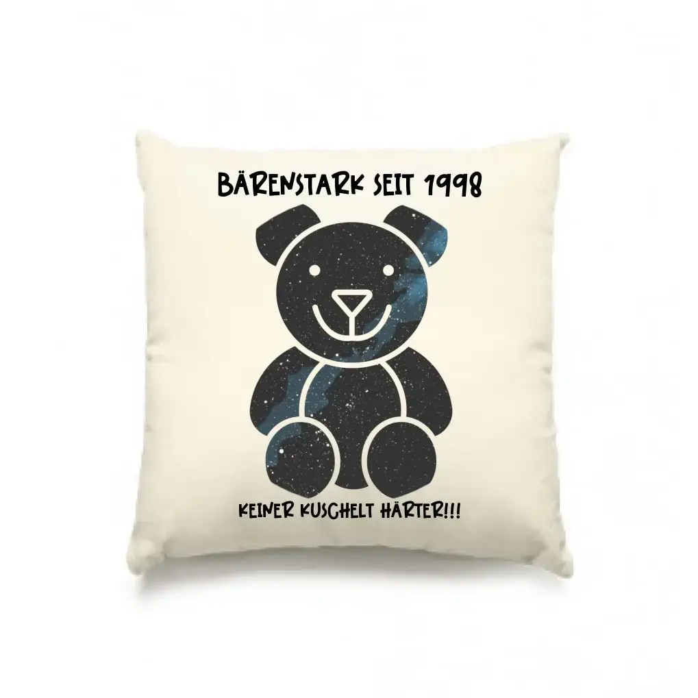 Echte Sternenkarte als Teddybär + Text • Kissen 40x40 cm • personalisiert