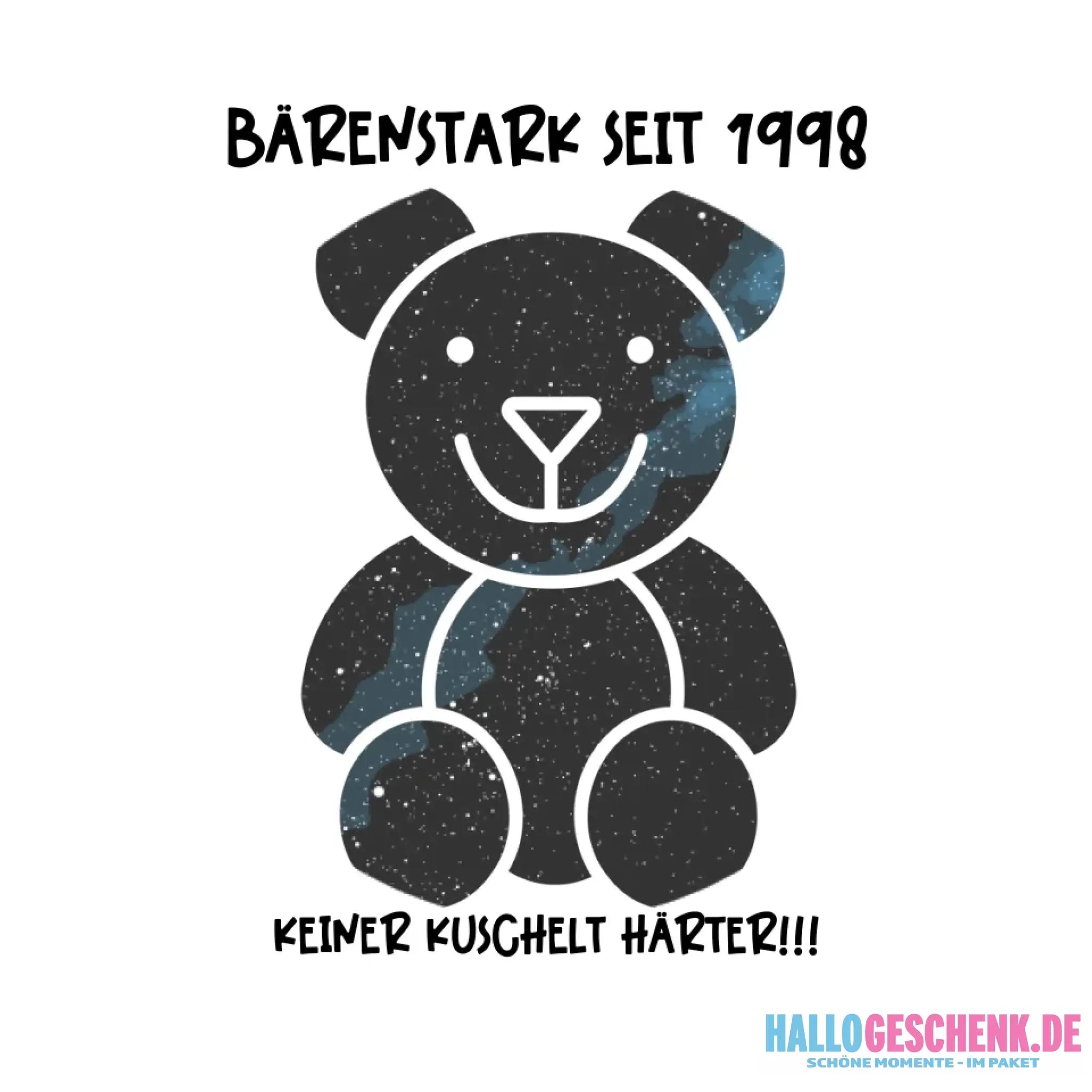Echte Sternenkarte als Teddybär + Text • STICKER 20x20cm (Aufkleber) • personalisiert - ausgestanzter Sticker 20x20 cm