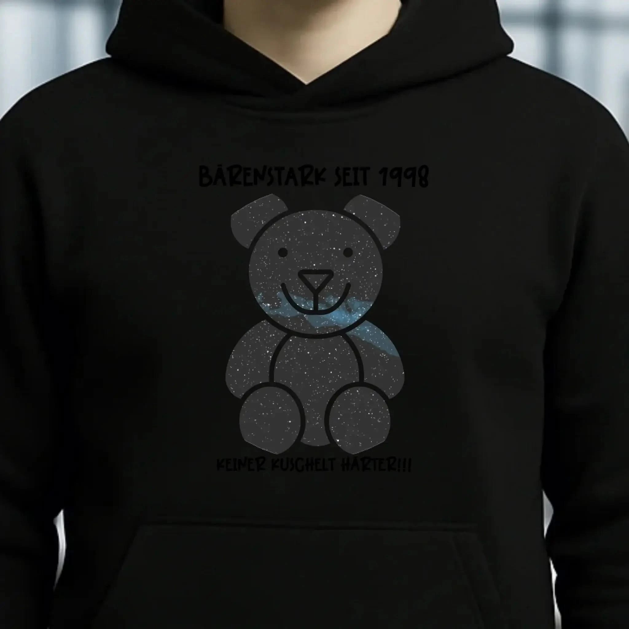 Echte Sternenkarte als Teddybär + Text • Unisex Premium Hoodie XS-5XL aus Bio-Baumwolle für Damen & Herren • Exklusivdesign • personalisiert