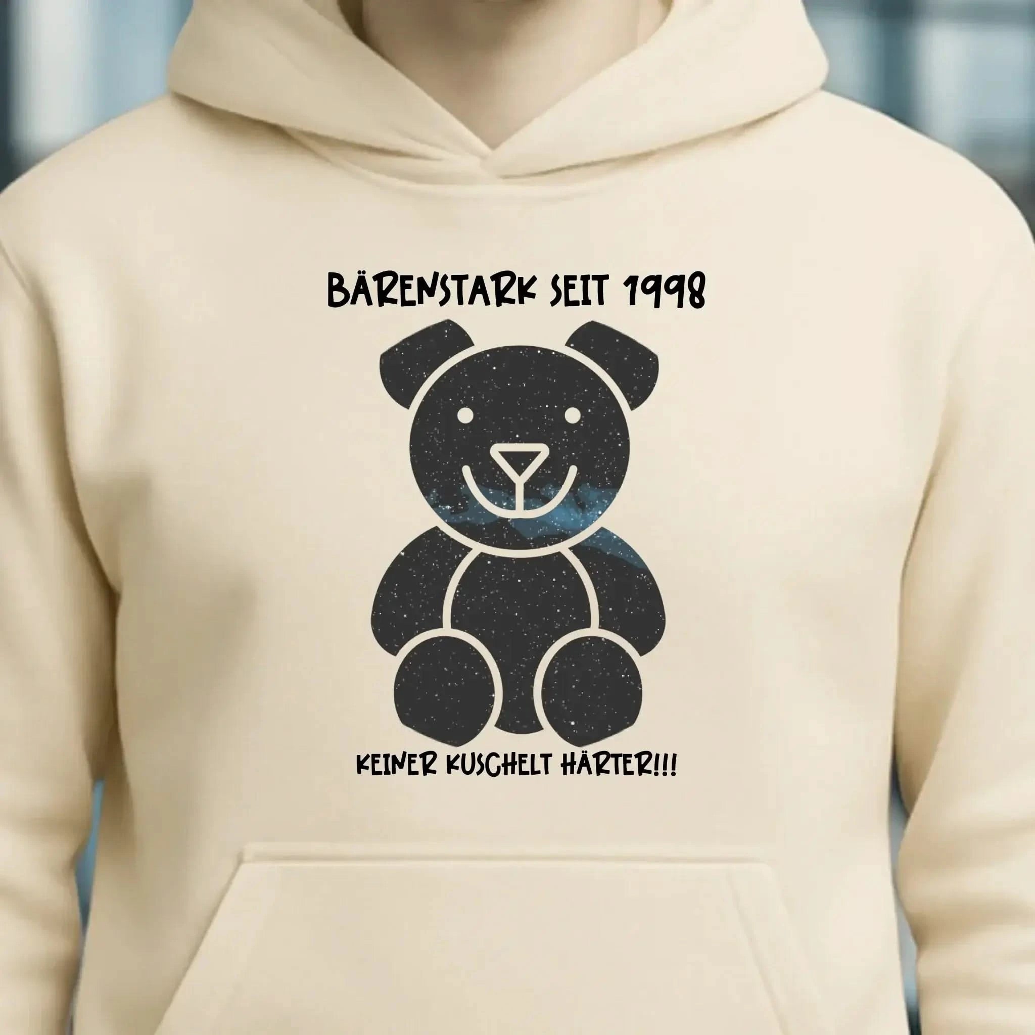 Echte Sternenkarte als Teddybär + Text • Unisex Premium Hoodie XS-5XL aus Bio-Baumwolle für Damen & Herren • Exklusivdesign • personalisiert