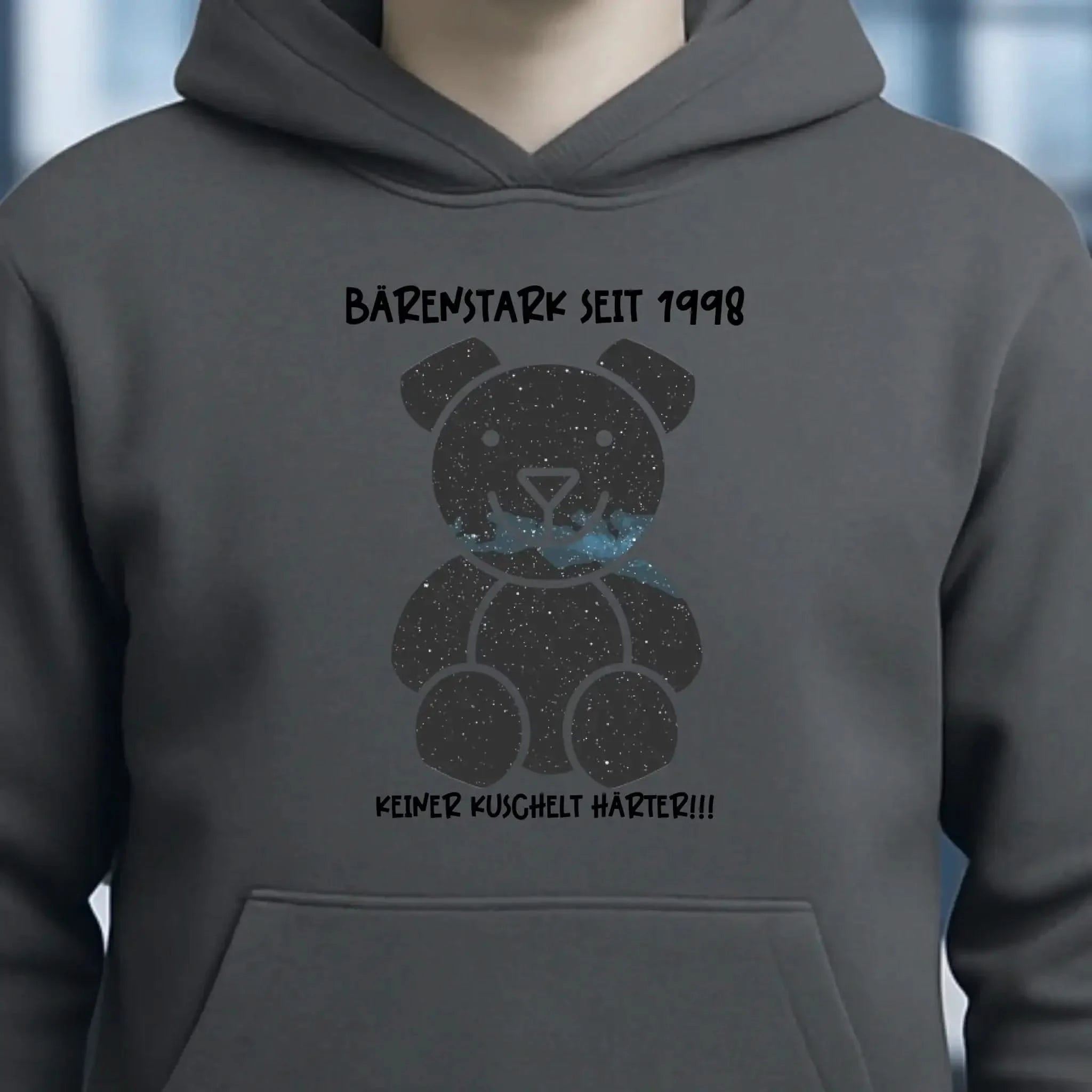 Echte Sternenkarte als Teddybär + Text • Unisex Premium Hoodie XS-5XL aus Bio-Baumwolle für Damen & Herren • Exklusivdesign • personalisiert