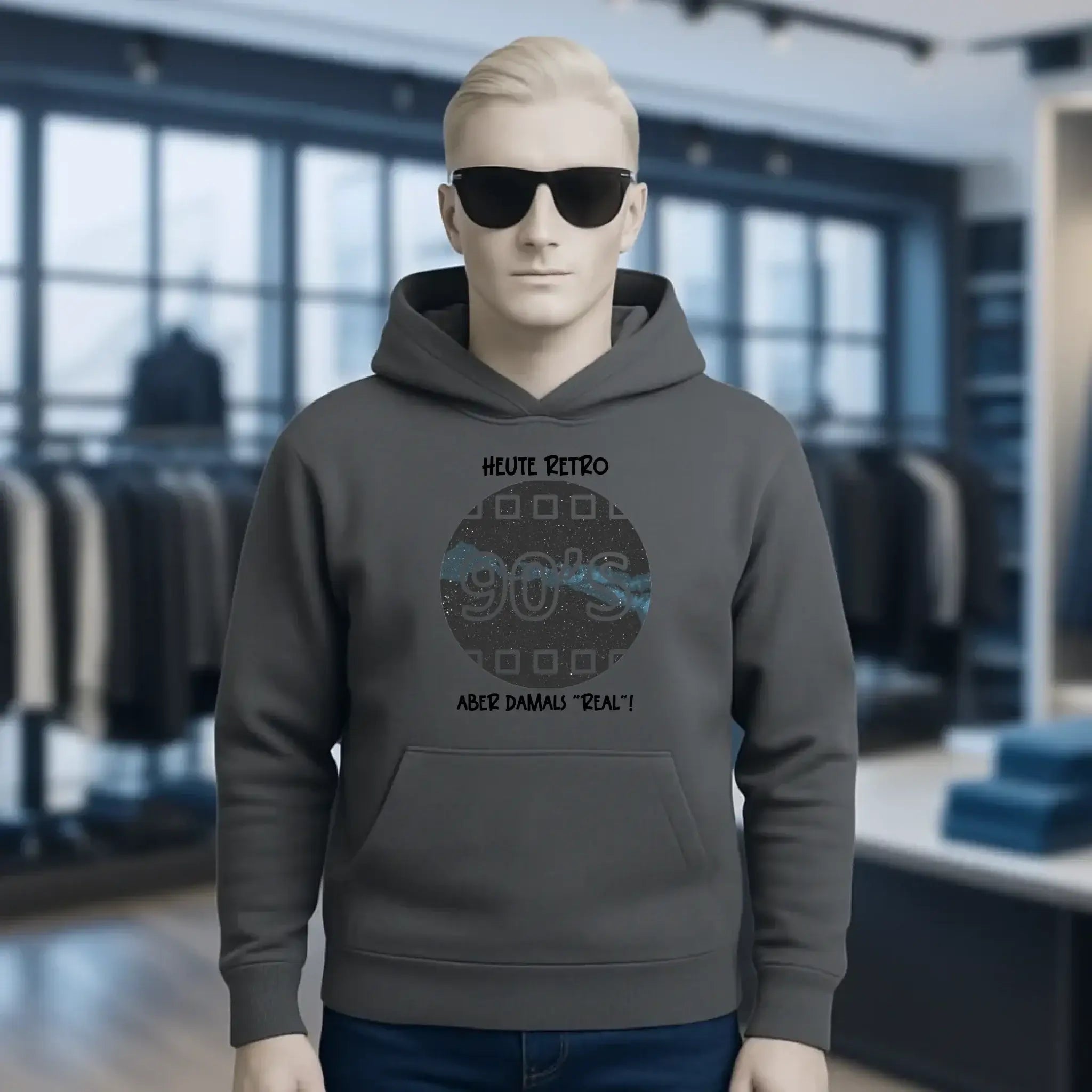 Echte Sternkarte 90s + Text • Unisex Premium Hoodie XS-5XL aus Bio-Baumwolle für Damen & Herren • Exklusivdesign • personalisiert