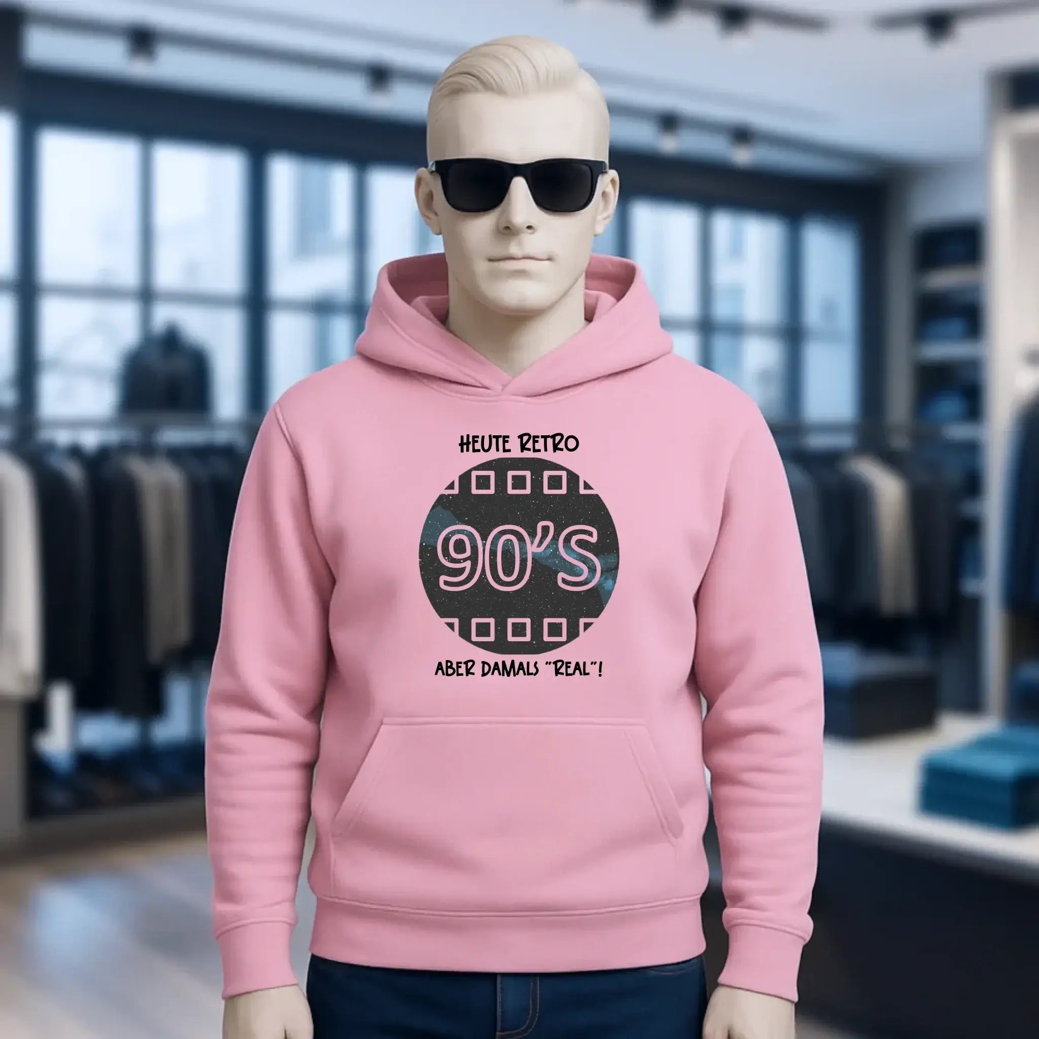 Echte Sternkarte 90s + Text • Unisex Premium Hoodie XS-5XL aus Bio-Baumwolle für Damen & Herren • Exklusivdesign • personalisiert