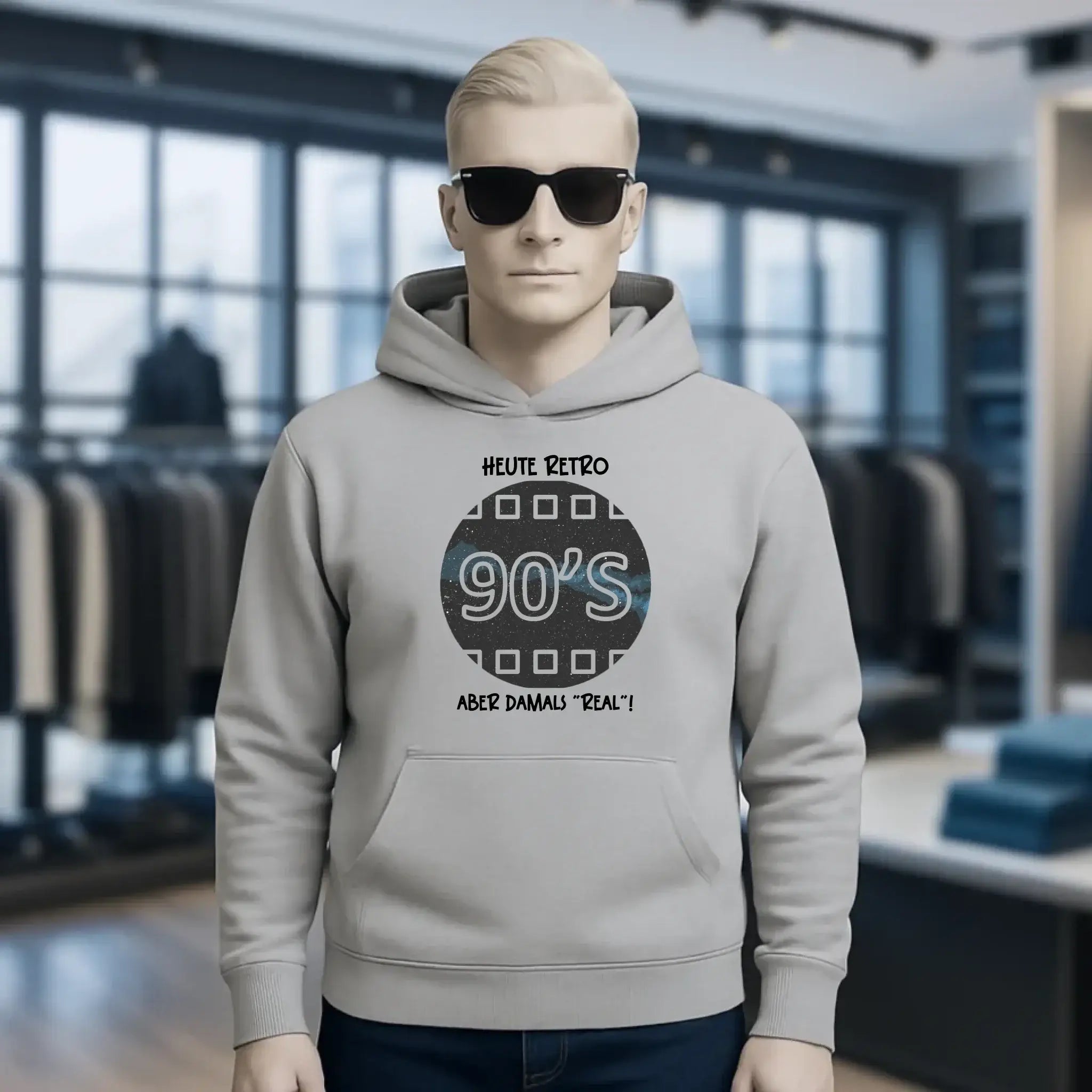 Echte Sternkarte 90s + Text • Unisex Premium Hoodie XS-5XL aus Bio-Baumwolle für Damen & Herren • Exklusivdesign • personalisiert
