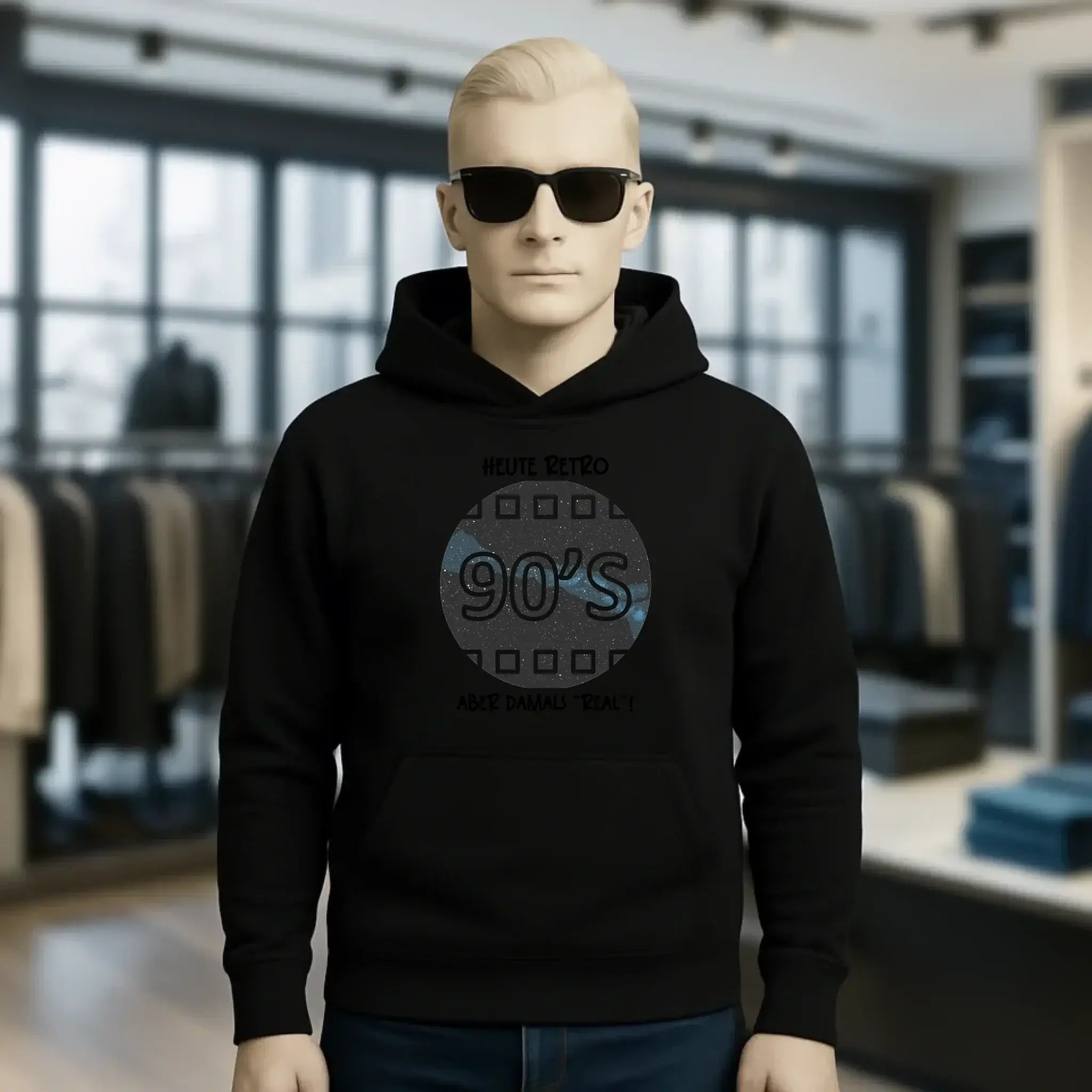 Echte Sternkarte 90s + Text • Unisex Premium Hoodie XS-5XL aus Bio-Baumwolle für Damen & Herren • Exklusivdesign • personalisiert