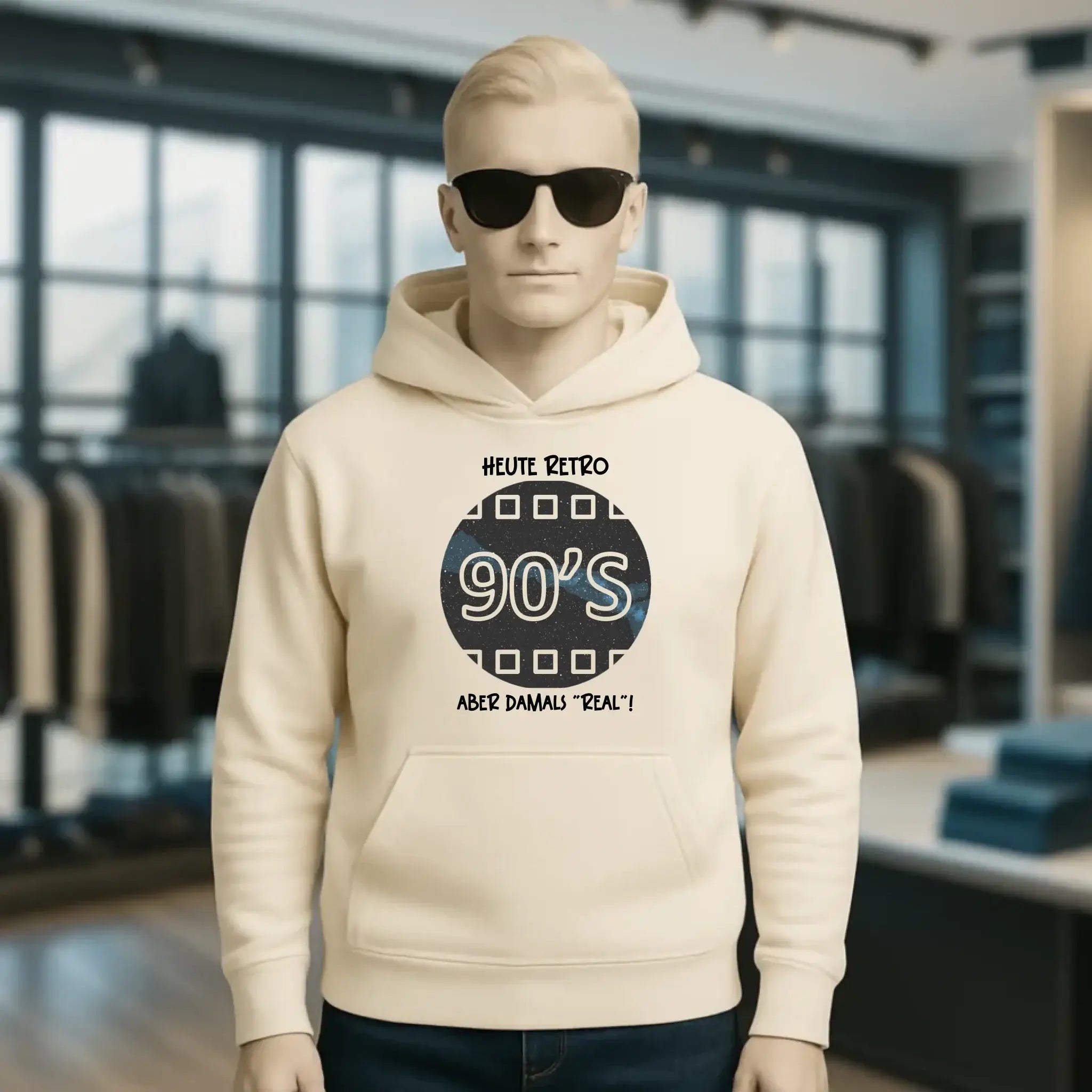 Echte Sternkarte 90s + Text • Unisex Premium Hoodie XS-5XL aus Bio-Baumwolle für Damen & Herren • Exklusivdesign • personalisiert