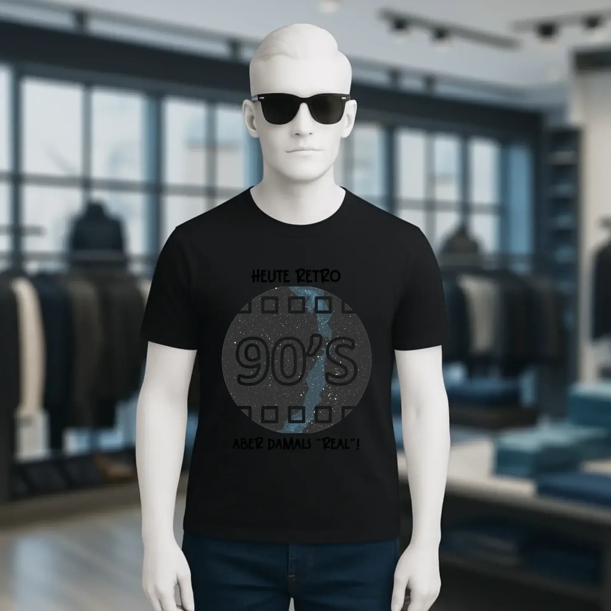 Echte Sternkarte 90s + Text • Unisex Premium T-Shirt XS-5XL aus Bio-Baumwolle für Damen & Herren • Exklusivdesign • personalisiert