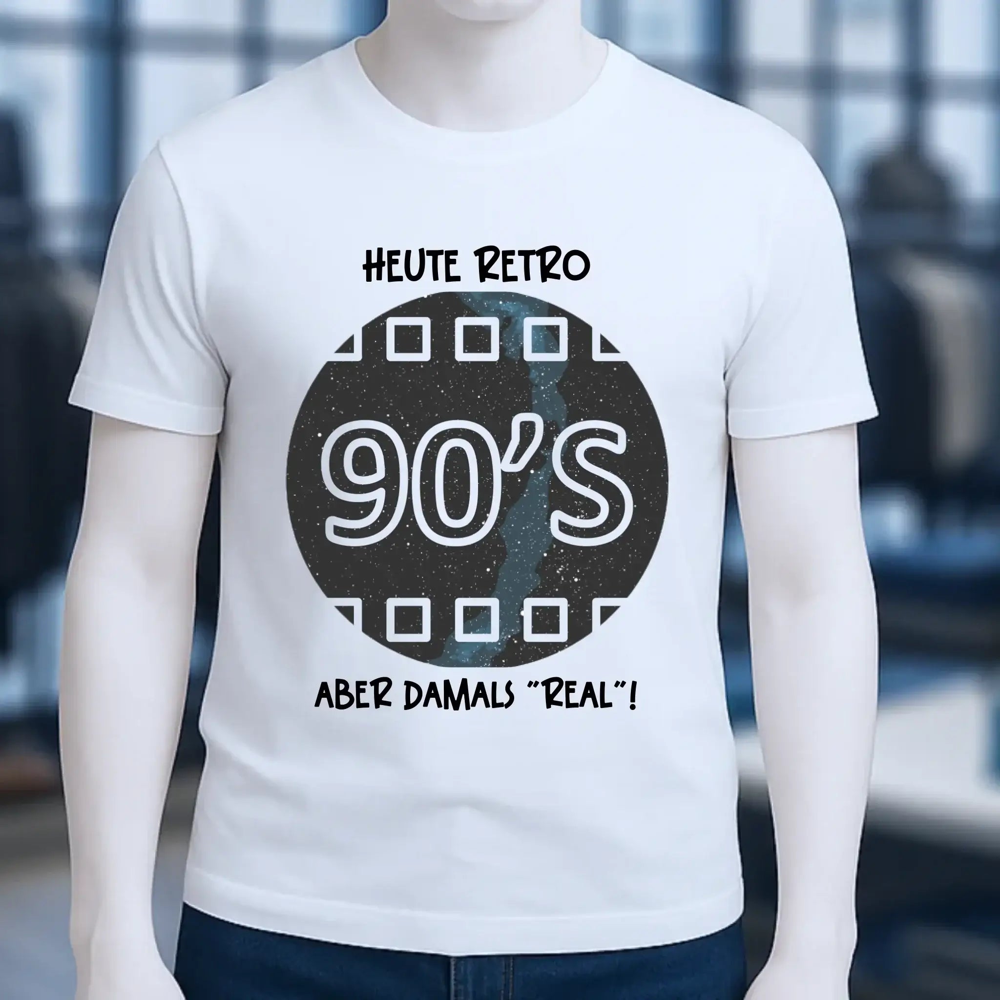 Echte Sternkarte 90s + Text • Unisex Premium T-Shirt XS-5XL aus Bio-Baumwolle für Damen & Herren • Exklusivdesign • personalisiert