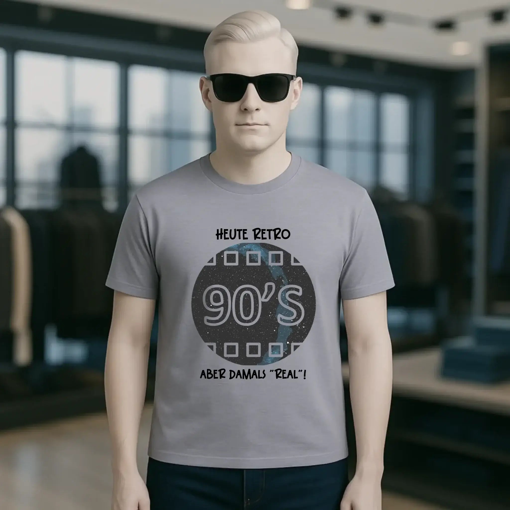 Echte Sternkarte 90s + Text • Unisex Premium T-Shirt XS-5XL aus Bio-Baumwolle für Damen & Herren • Exklusivdesign • personalisiert