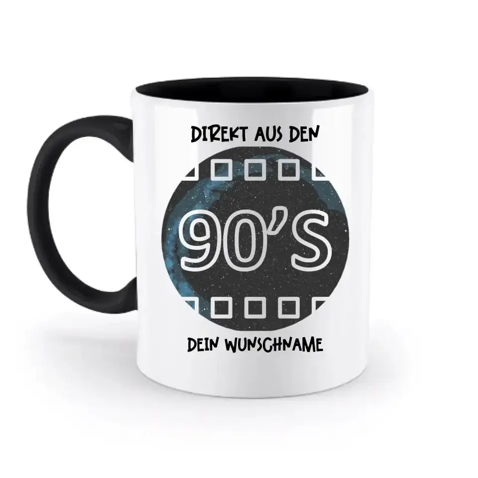 Echte Sternkarte 90s + Text • zweifarbige Tasse • Exklusivdesign • personalisiert