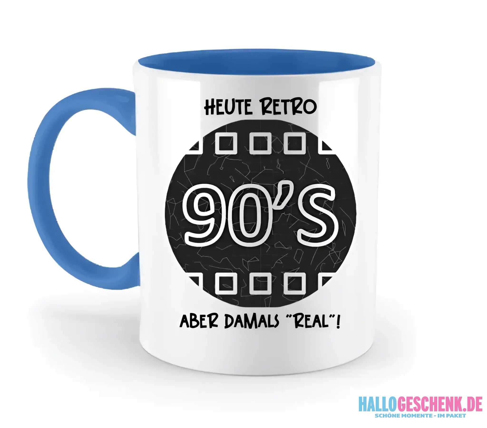 Echte Sternkarte 90s + Text • zweifarbige Tasse • Exklusivdesign • personalisiert - zweifarbige Tasse