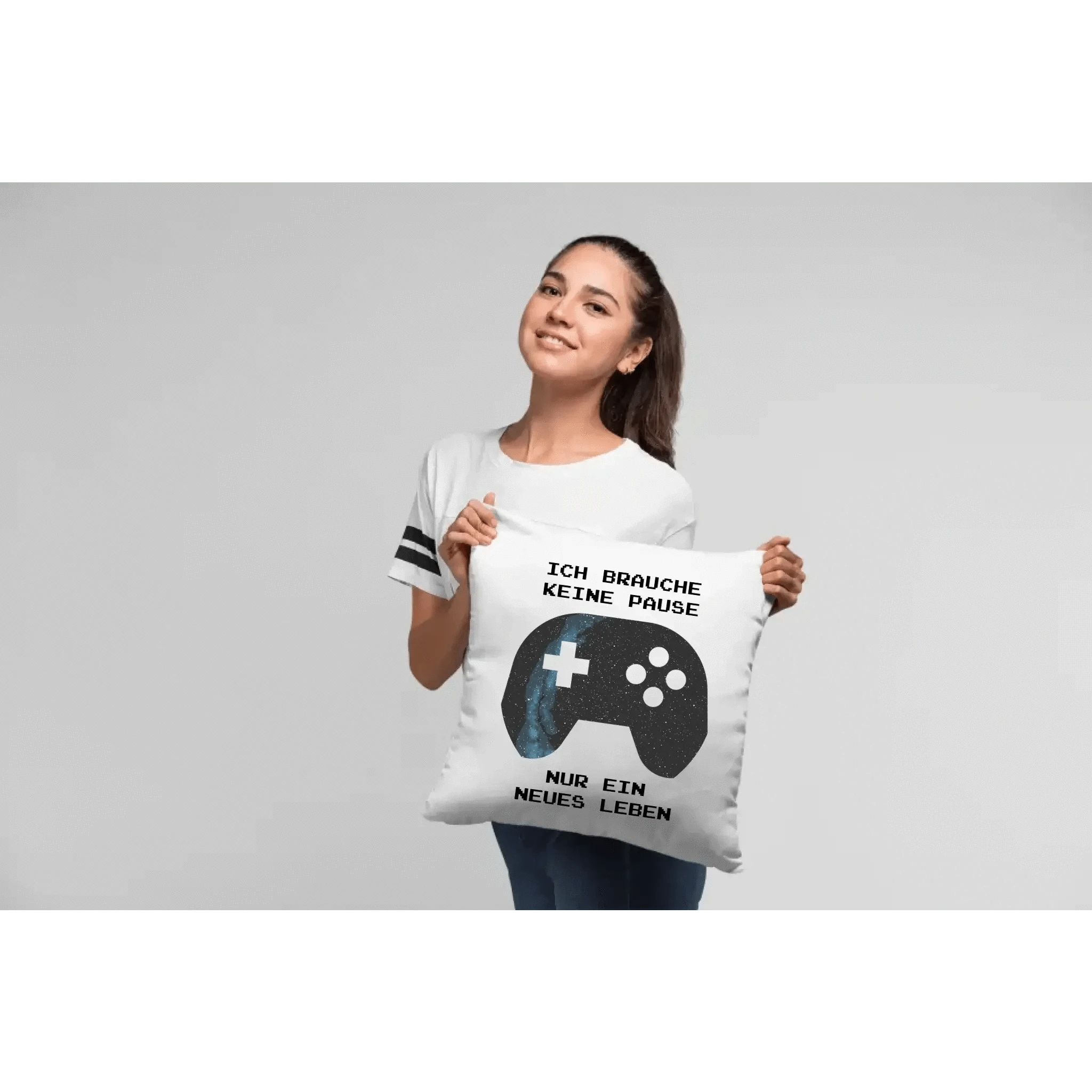 Echte Sternkarte als Controller + Text • Kissen 40x40 cm • personalisiert