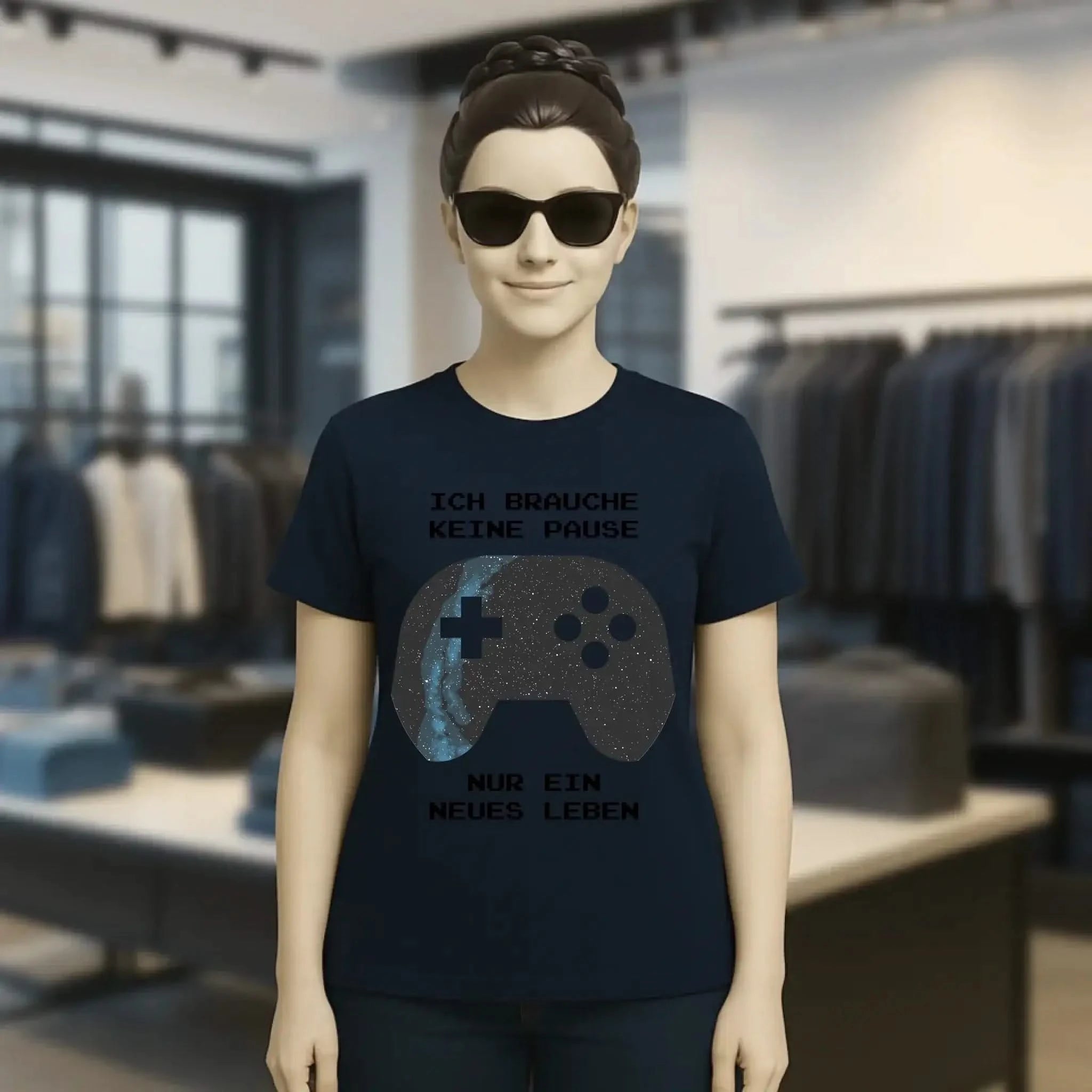 Echte Sternkarte als Controller + Text • Ladies Premium T-Shirt XS-2XL aus Bio-Baumwolle für Damen • Exklusivdesign • personalisiert