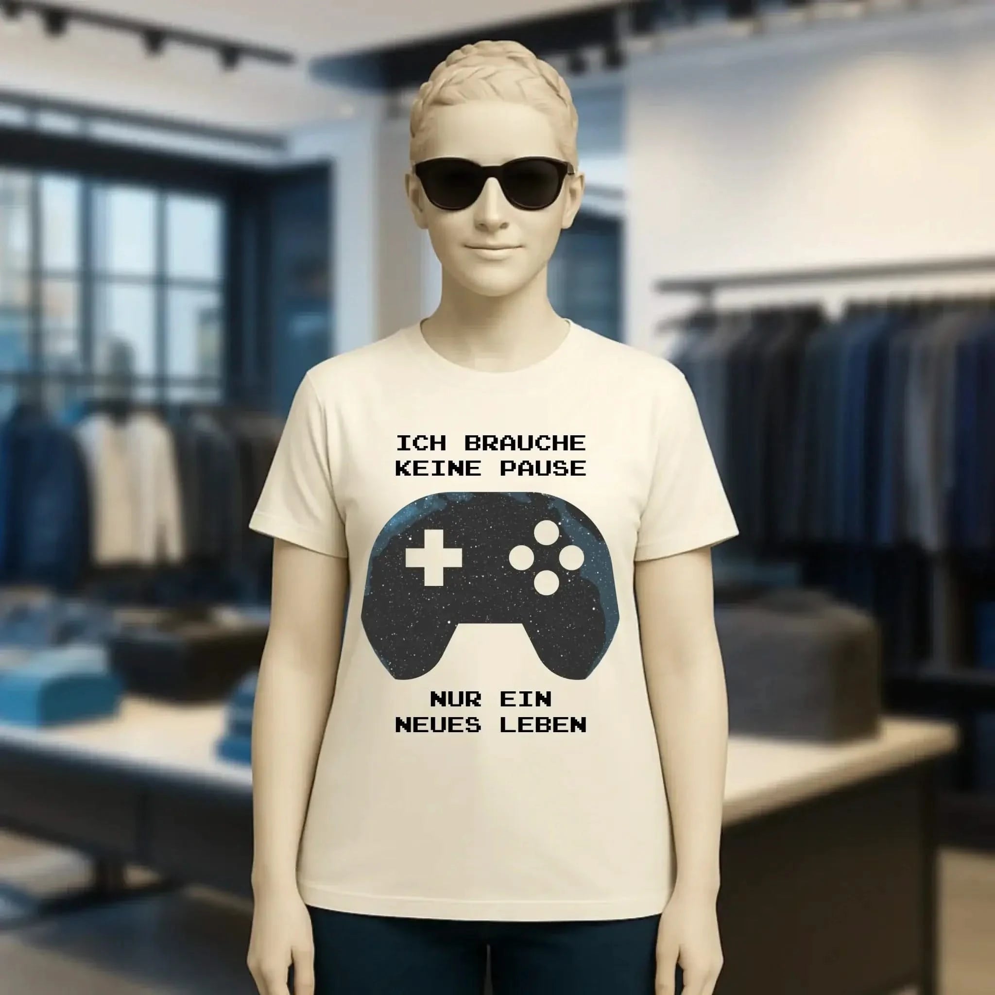 Echte Sternkarte als Controller + Text • Ladies Premium T-Shirt XS-2XL aus Bio-Baumwolle für Damen • Exklusivdesign • personalisiert