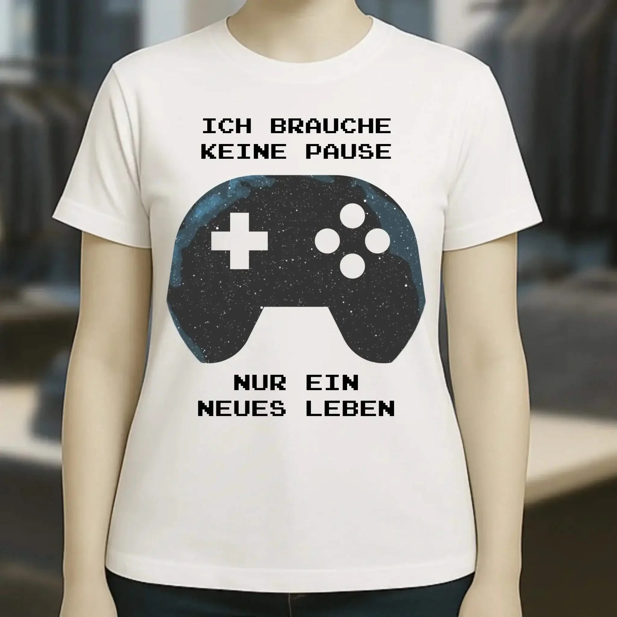 Echte Sternkarte als Controller + Text • Ladies Premium T-Shirt XS-2XL aus Bio-Baumwolle für Damen • Exklusivdesign • personalisiert