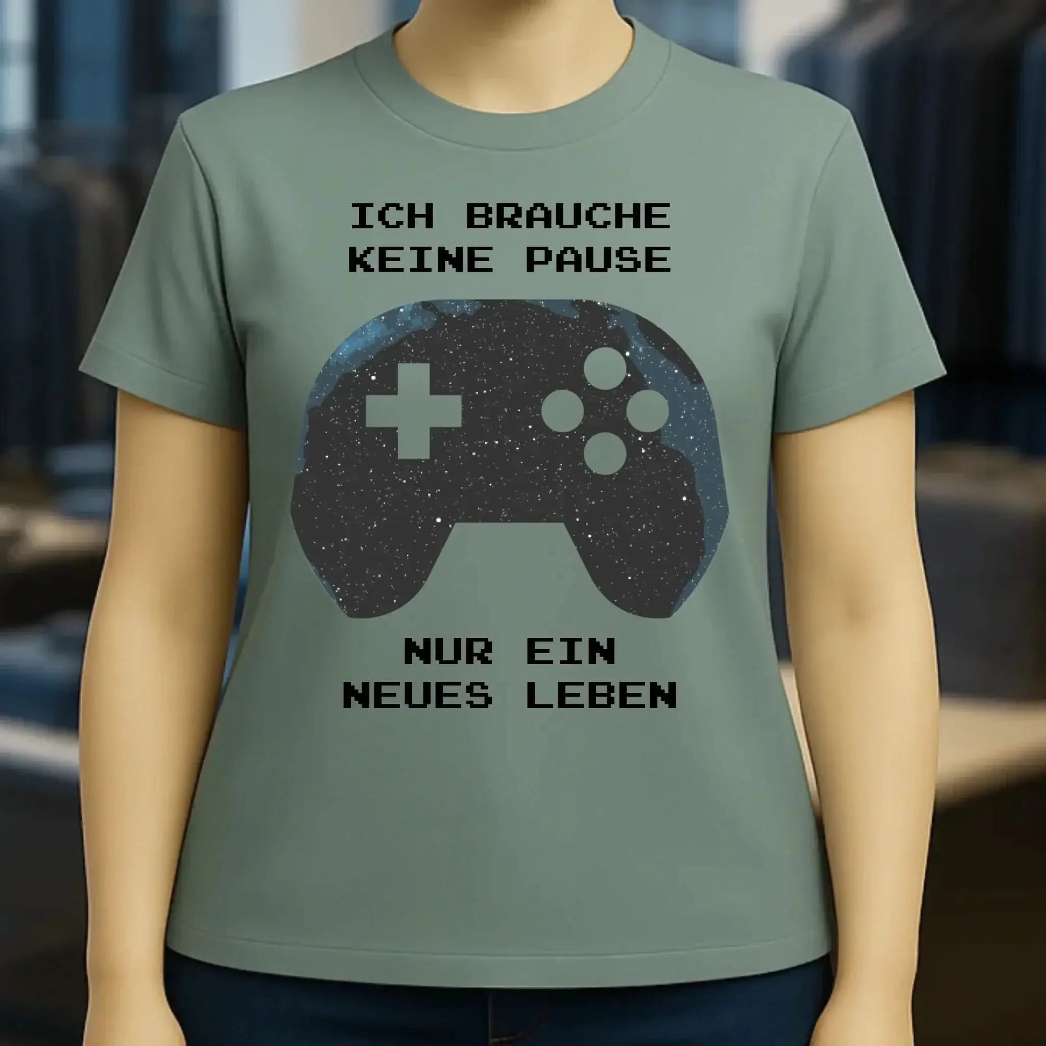 Echte Sternkarte als Controller + Text • Ladies Premium T-Shirt XS-2XL aus Bio-Baumwolle für Damen • Exklusivdesign • personalisiert