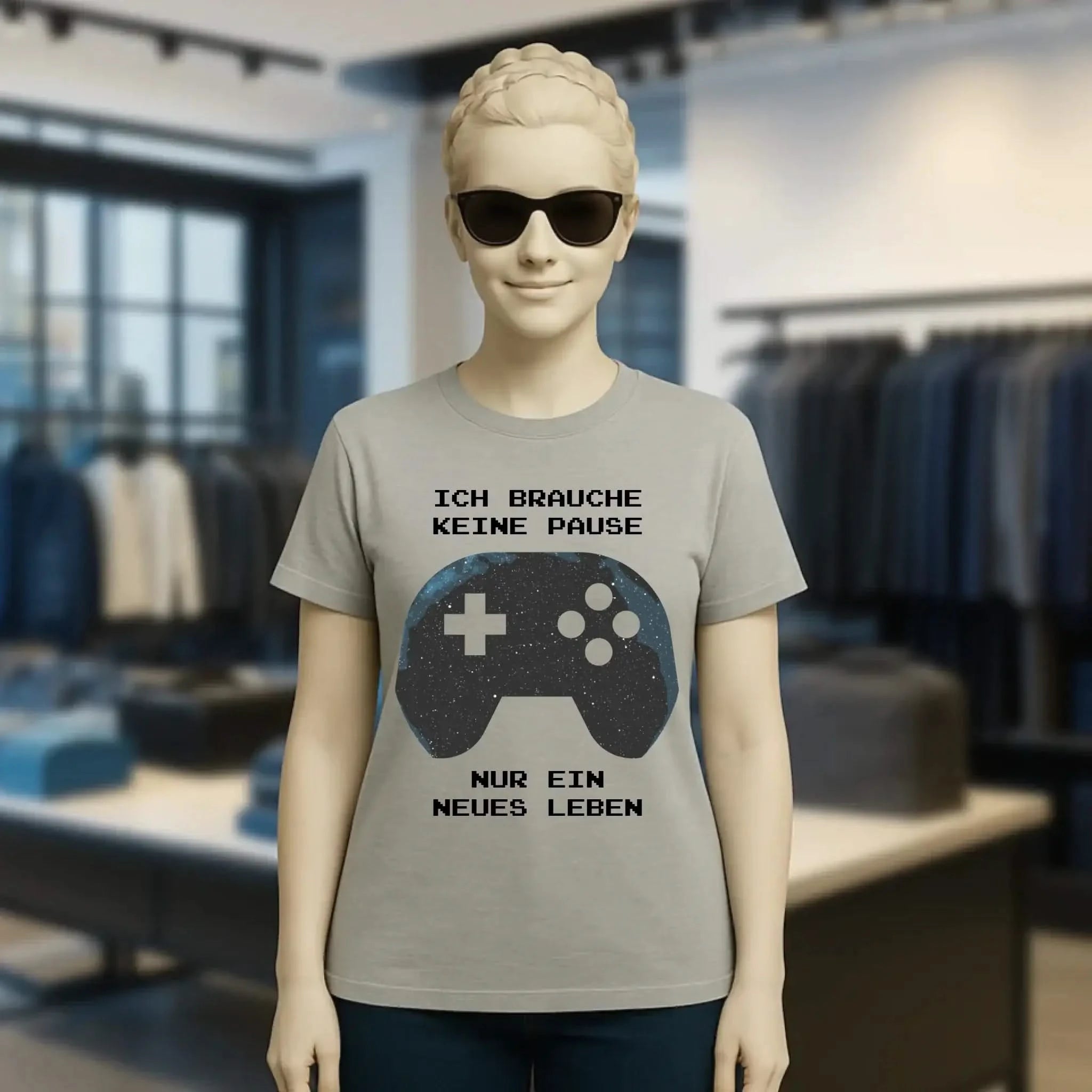Echte Sternkarte als Controller + Text • Ladies Premium T-Shirt XS-2XL aus Bio-Baumwolle für Damen • Exklusivdesign • personalisiert