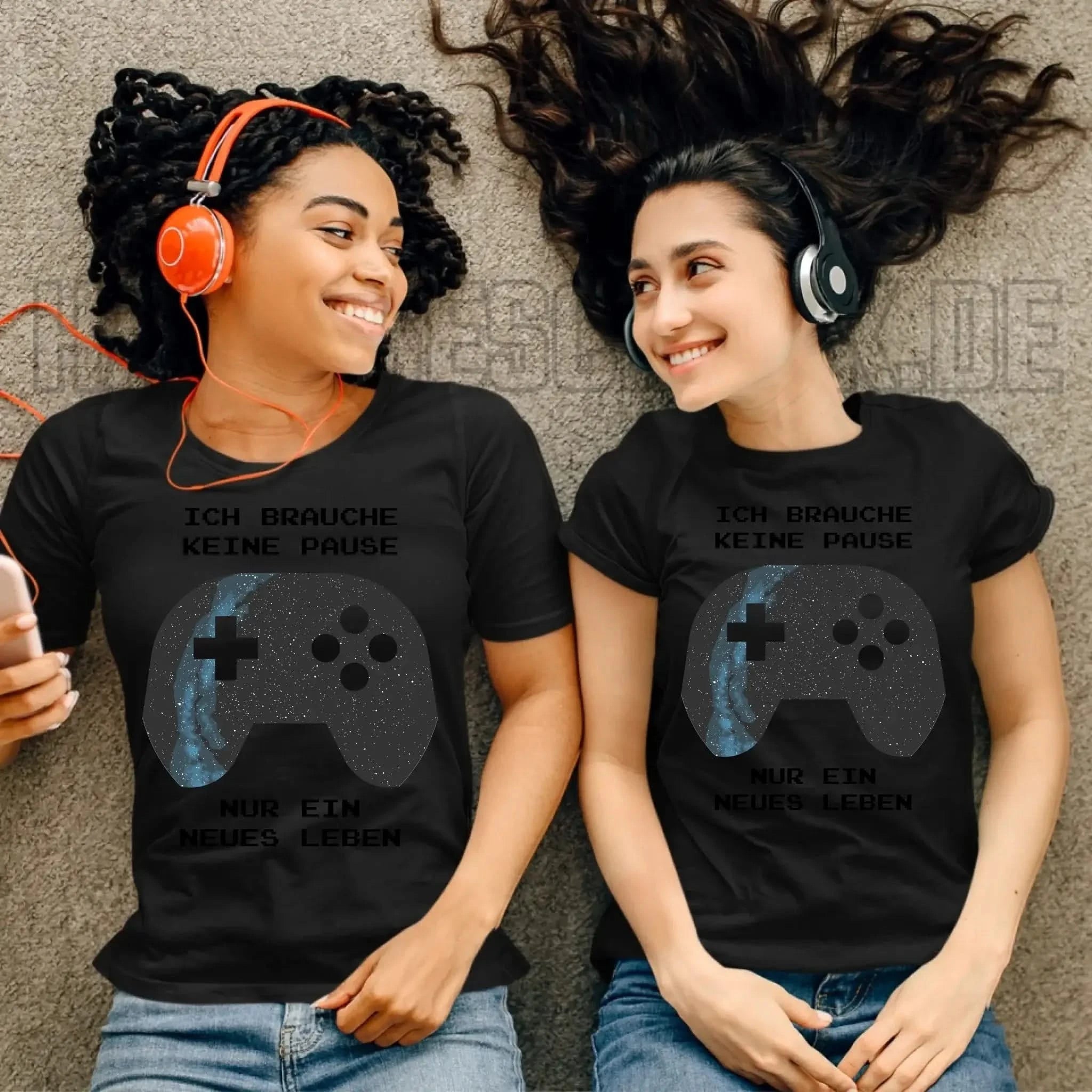 Echte Sternkarte als Controller + Text • Ladies Premium T-Shirt XS-2XL aus Bio-Baumwolle für Damen • Exklusivdesign • personalisiert