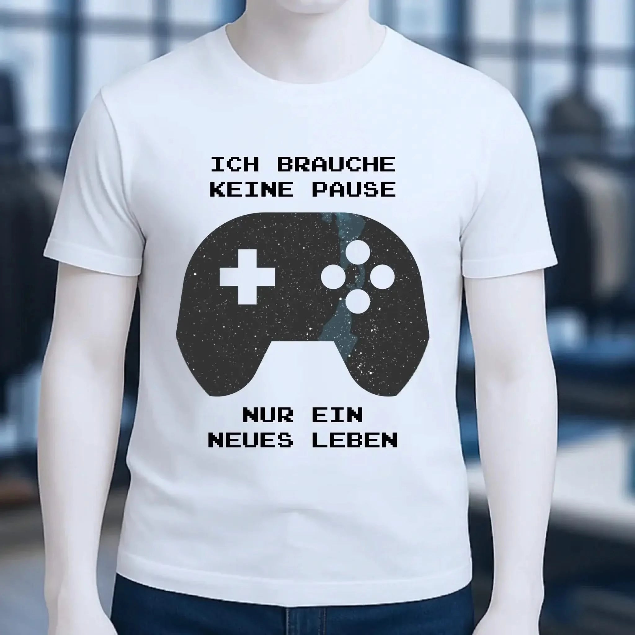 Echte Sternkarte als Controller + Text • Unisex Premium T-Shirt XS-5XL aus Bio-Baumwolle für Damen & Herren • Exklusivdesign • personalisiert
