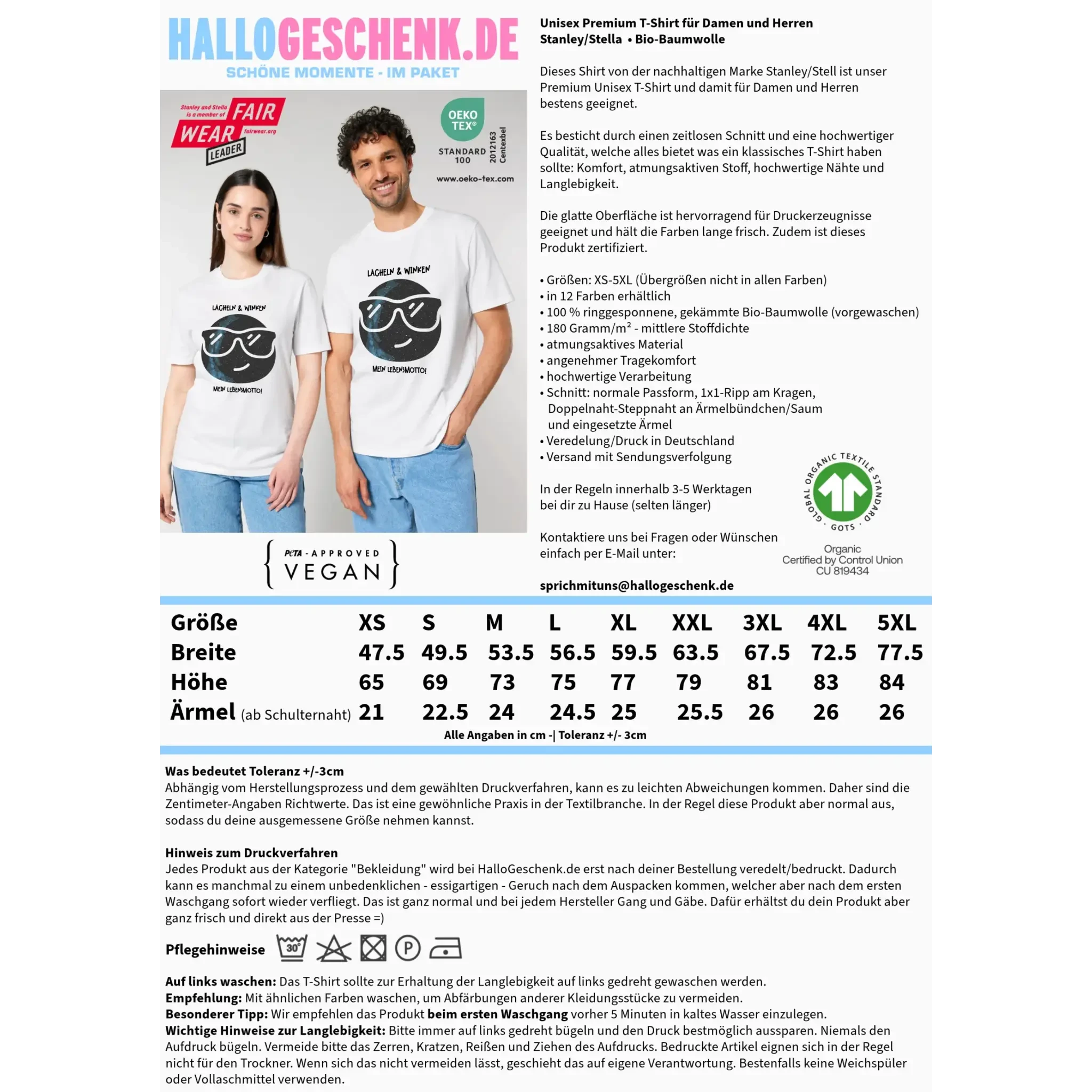 Echte Sternkarte als Emoticon mit Sonnenbrille + Text • Unisex Premium T-Shirt XS-5XL aus Bio-Baumwolle für Damen & Herren • Exklusivdesign • personalisiert