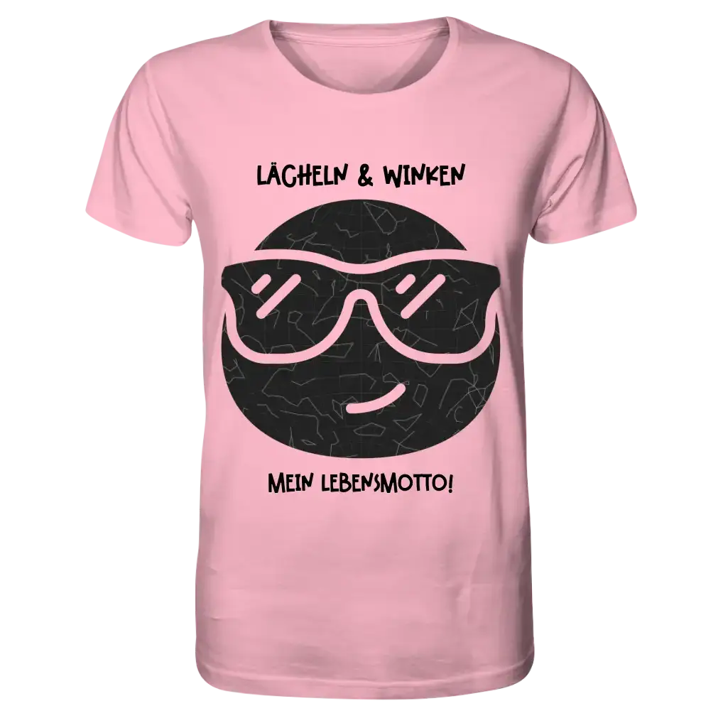 Echte Sternkarte als Emoticon mit Sonnenbrille + Text • Unisex Premium T-Shirt XS-5XL aus Bio-Baumwolle für Damen & Herren • Exklusivdesign • personalisiert