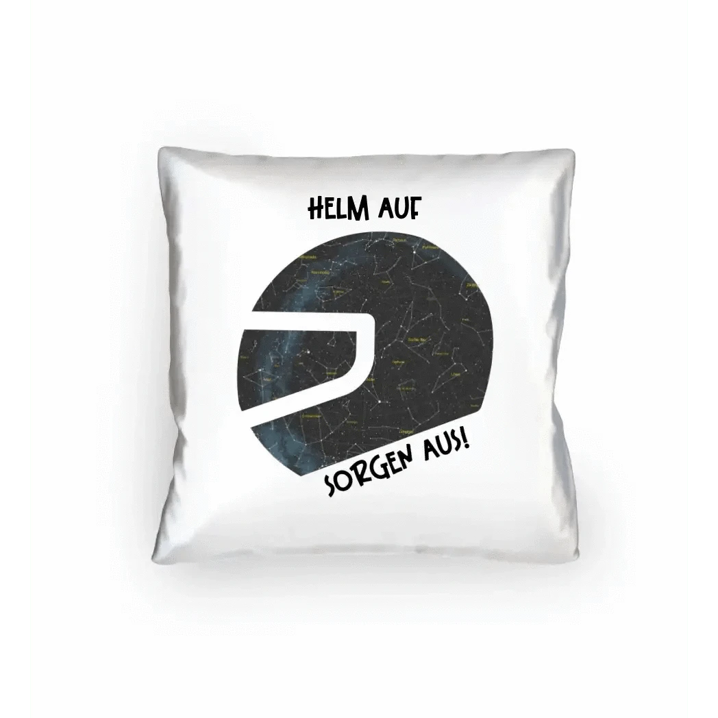 Echte Sternkarte als Helm + Text • Kissen 40x40 cm • personalisiert