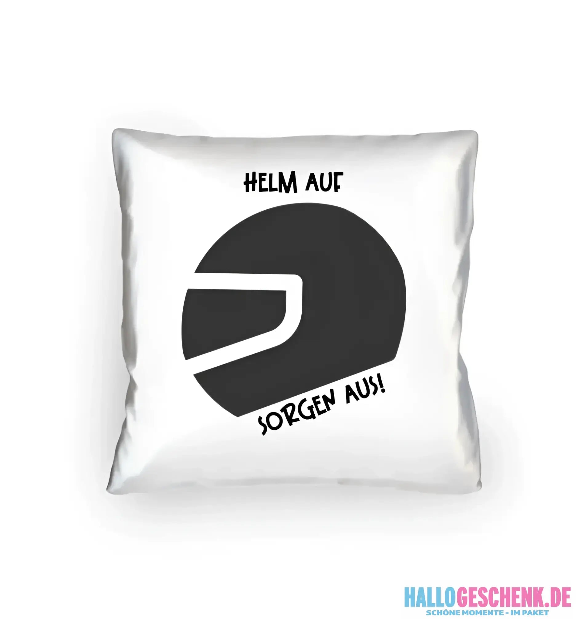 Echte Sternkarte als Helm + Text • Kissen 40x40 cm • personalisiert - Kissen 40x40 cm / White / 40cm-x-40cm - Customizer