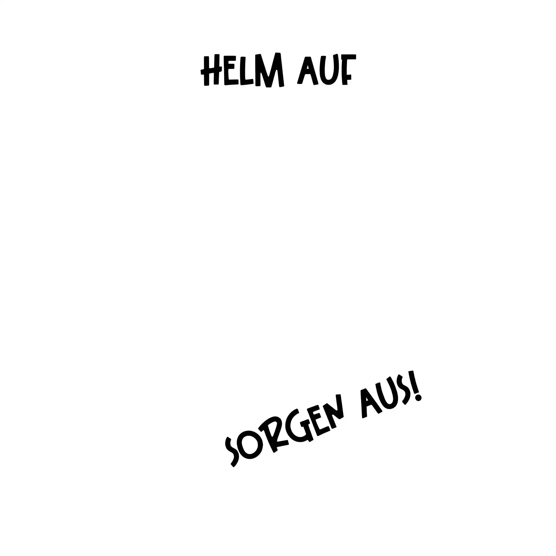 Echte Sternkarte als Helm + Text • STICKER 20x20cm (Aufkleber) • personalisiert - White / OneSize / ausgestanzter