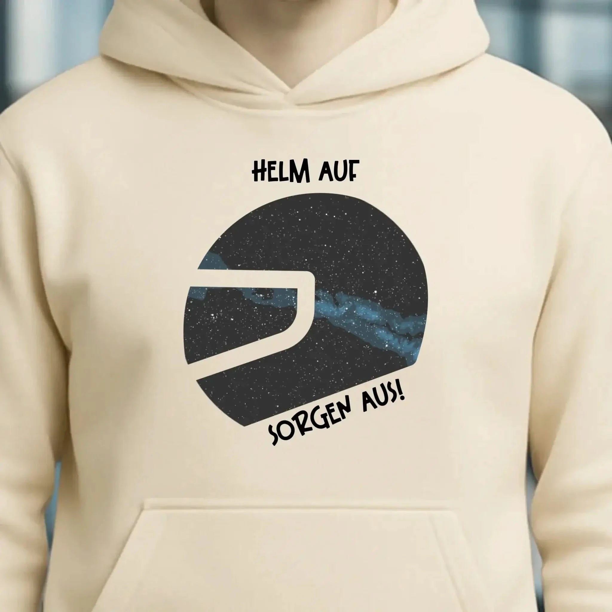 Echte Sternkarte als Helm + Text • Unisex Premium Hoodie XS-5XL aus Bio-Baumwolle für Damen & Herren • Exklusivdesign • personalisiert
