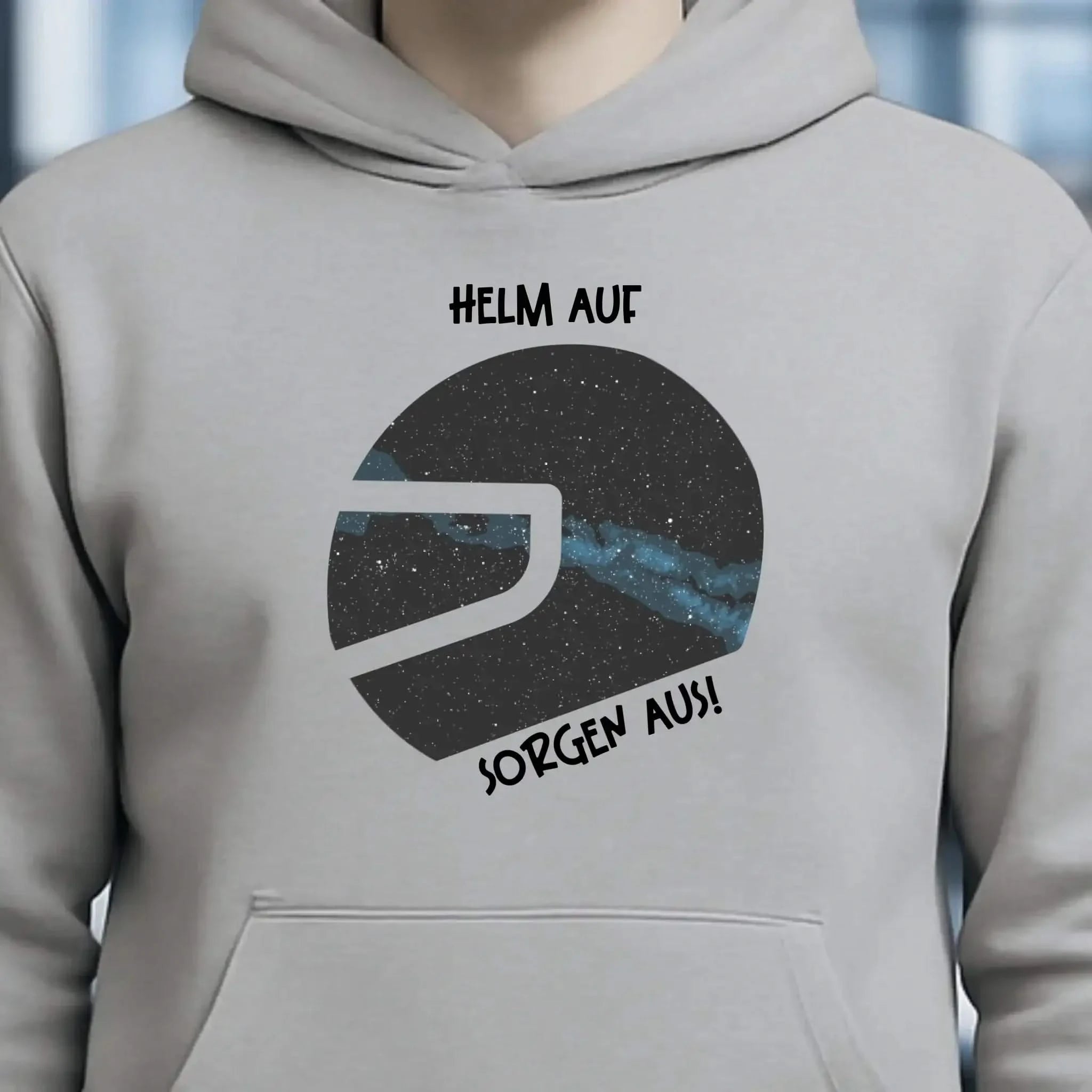 Echte Sternkarte als Helm + Text • Unisex Premium Hoodie XS-5XL aus Bio-Baumwolle für Damen & Herren • Exklusivdesign • personalisiert