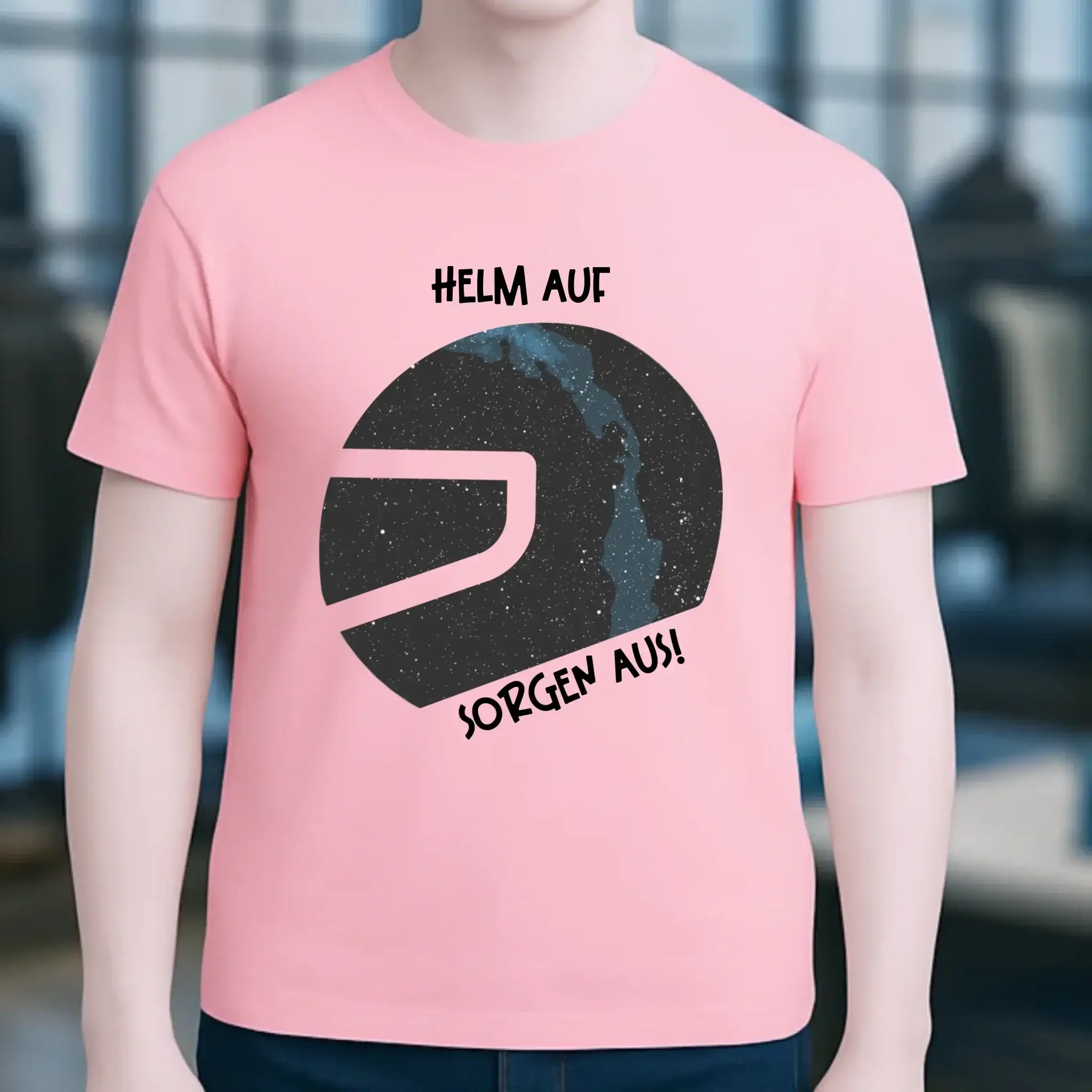 Echte Sternkarte als Helm + Text • Unisex Premium T-Shirt XS-5XL aus Bio-Baumwolle für Damen & Herren • Exklusivdesign • personalisiert